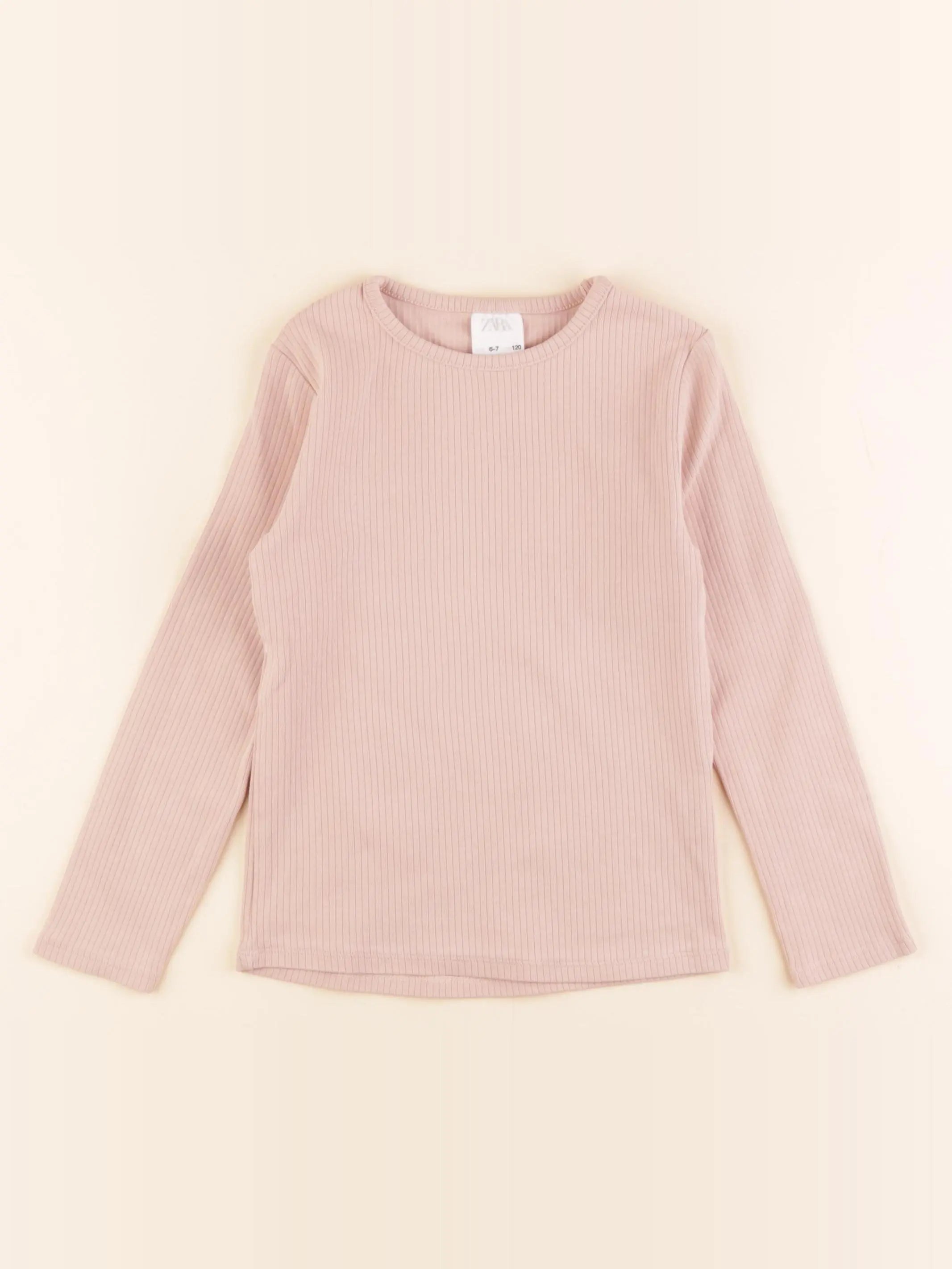 Zara - tee-shirt rose - 6/7 ans