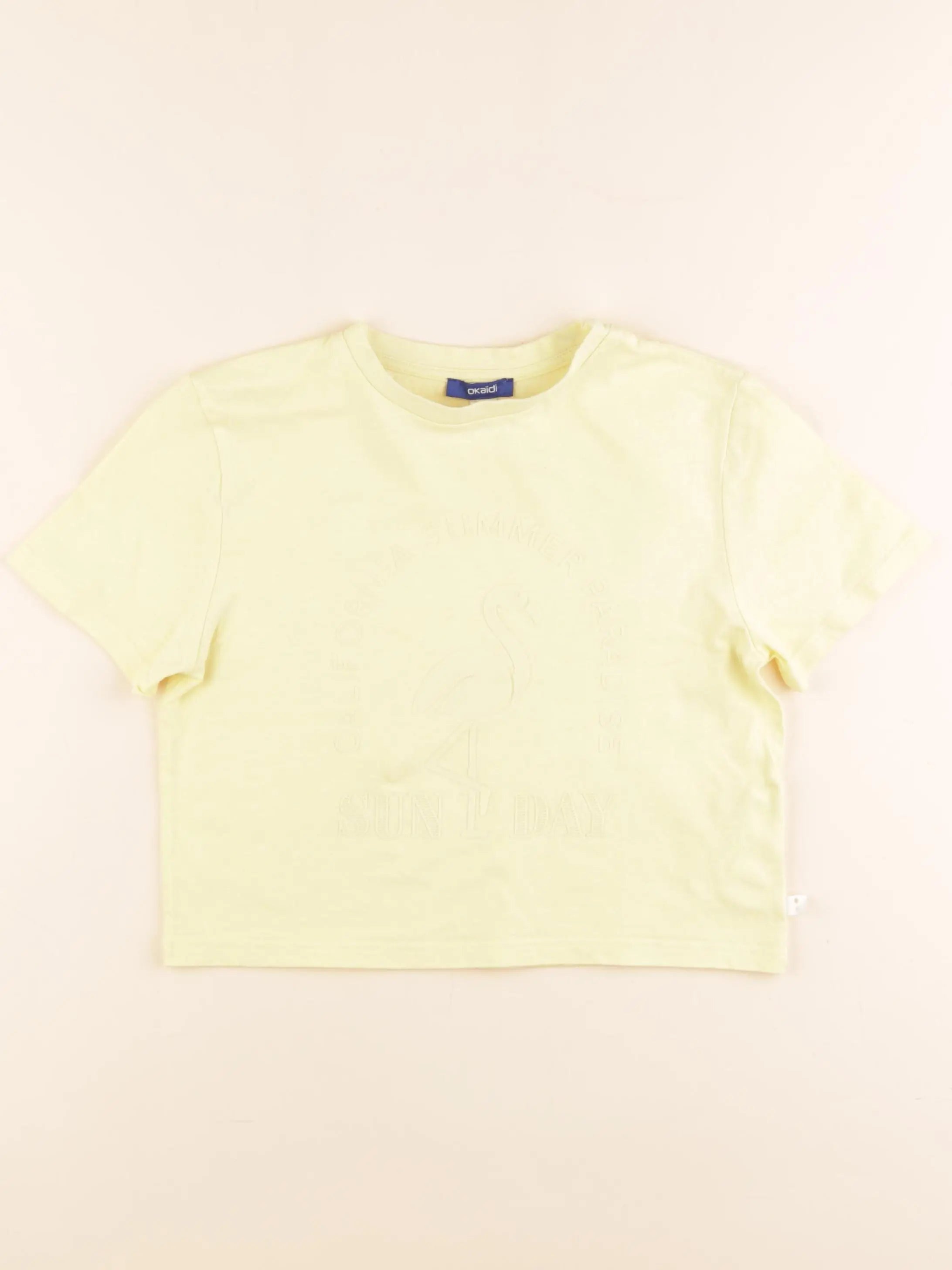 Okaidi - tee-shirt jaune - 8 ans