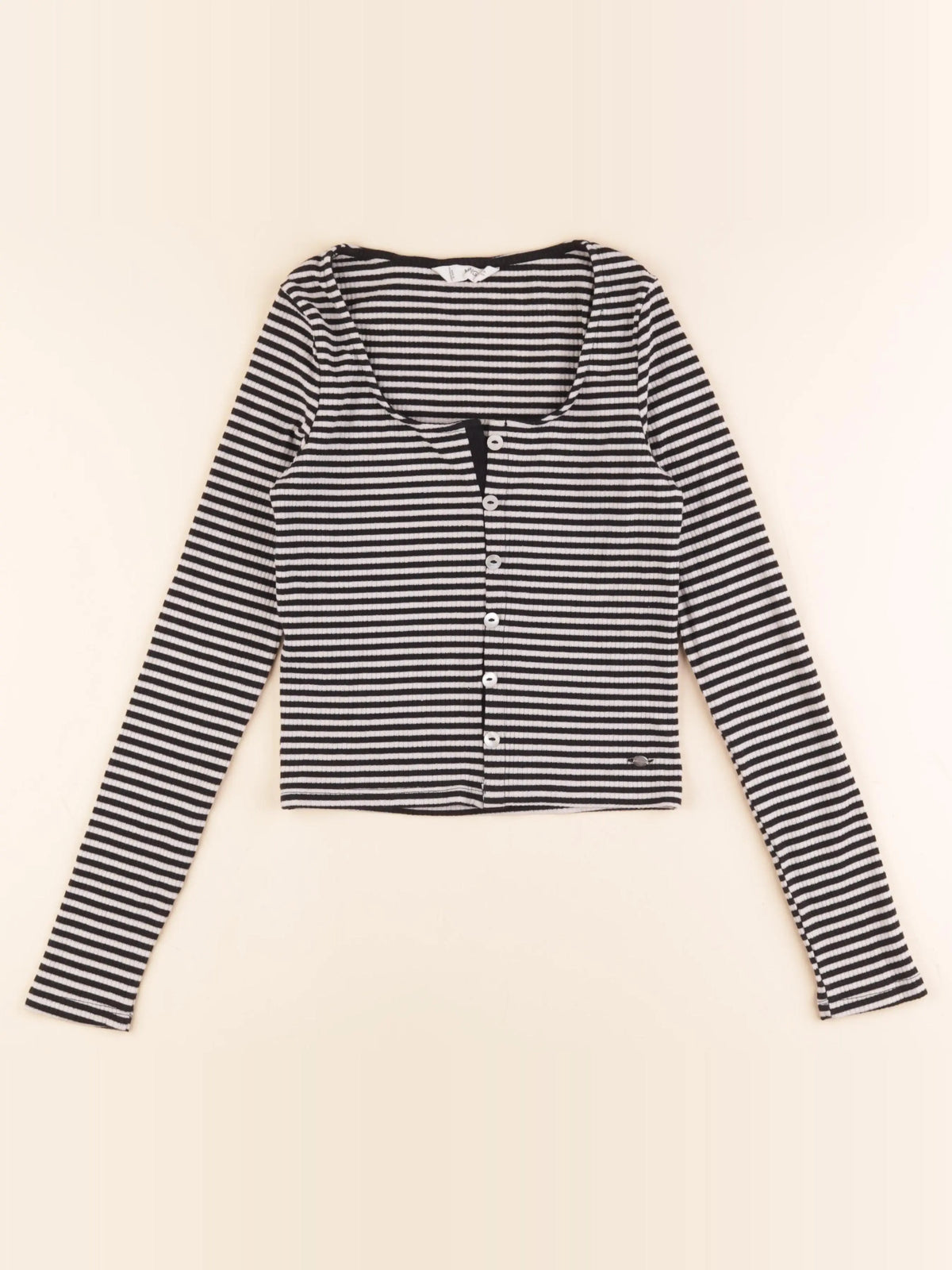 Mango - tee-shirt noir, blanc - 13/14 ans