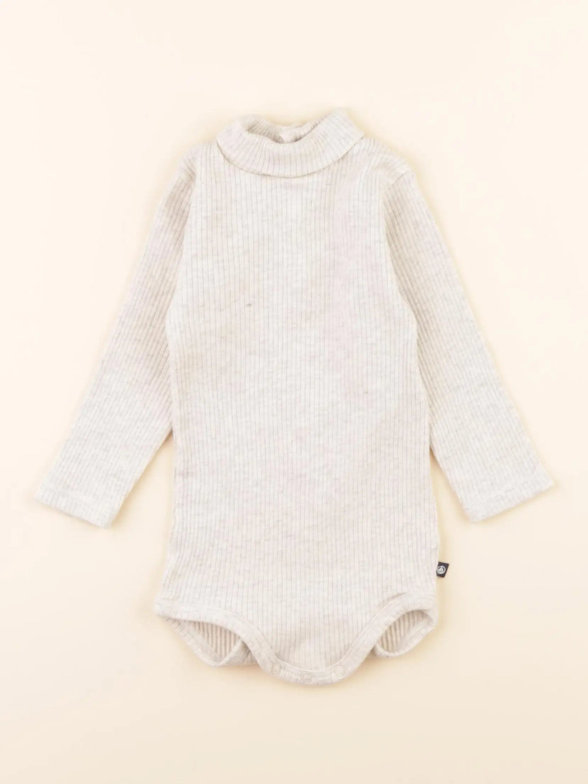 Petit Bateau - body à col marron - 12 mois