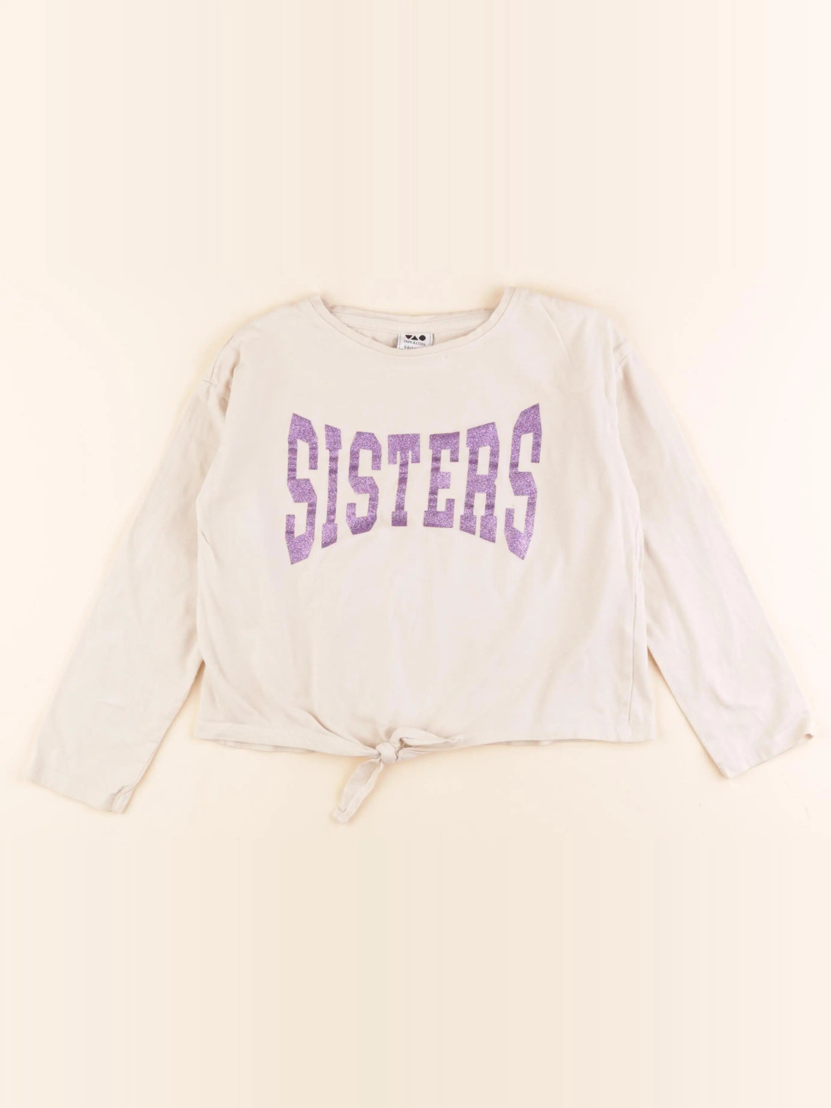 Tape à l'oeil - tee-shirt beige, violet - 8 ans