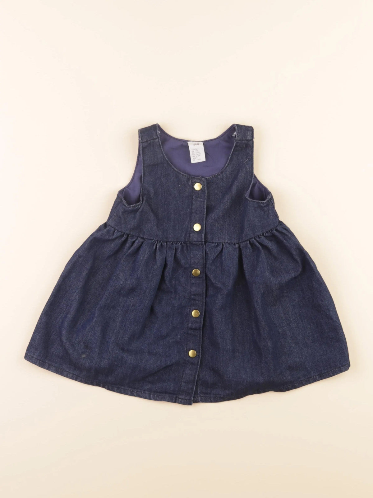 H&M - robe bleu - 6/9 mois