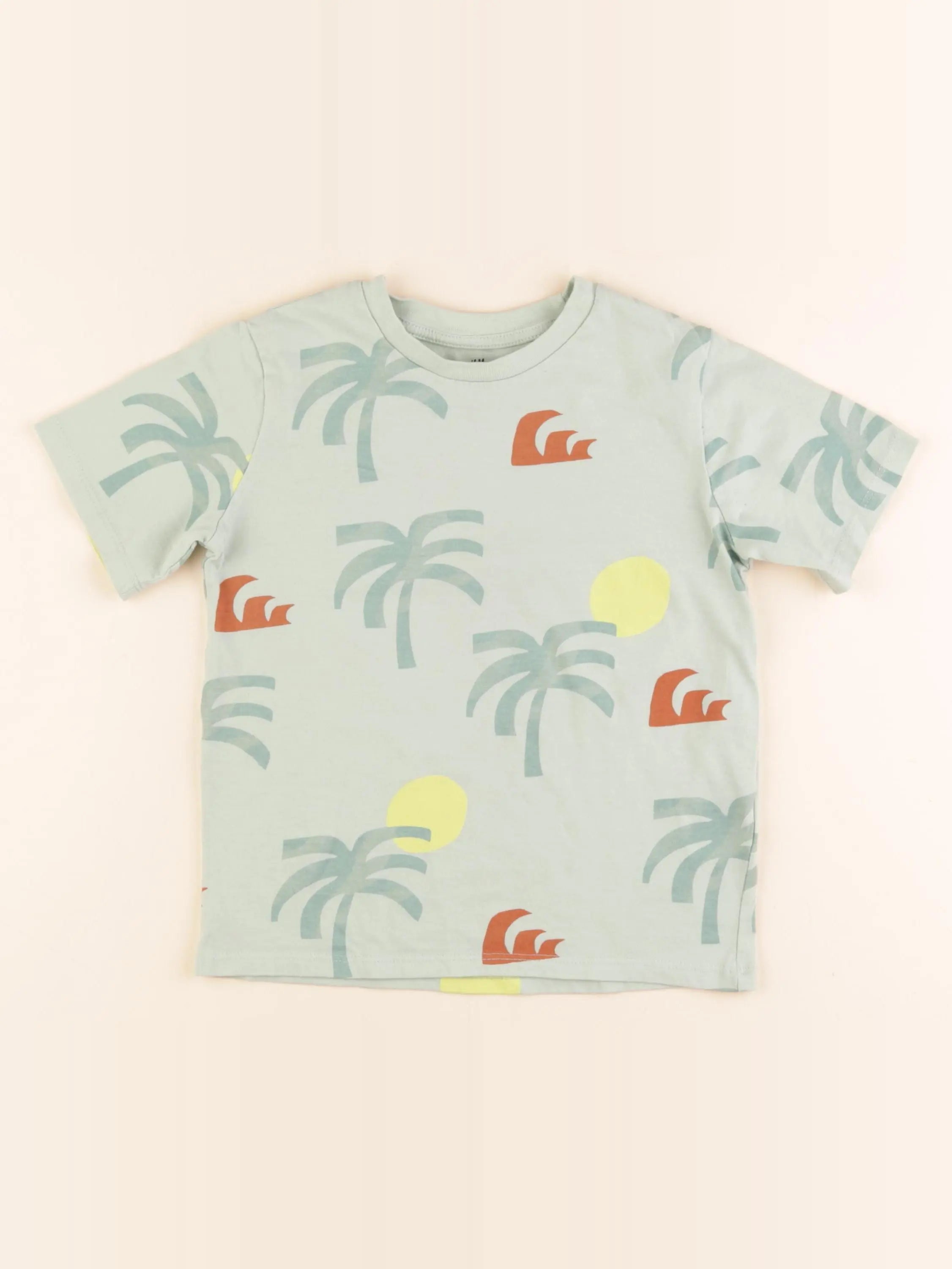 H&M - tee-shirt vert - 4/6 ans
