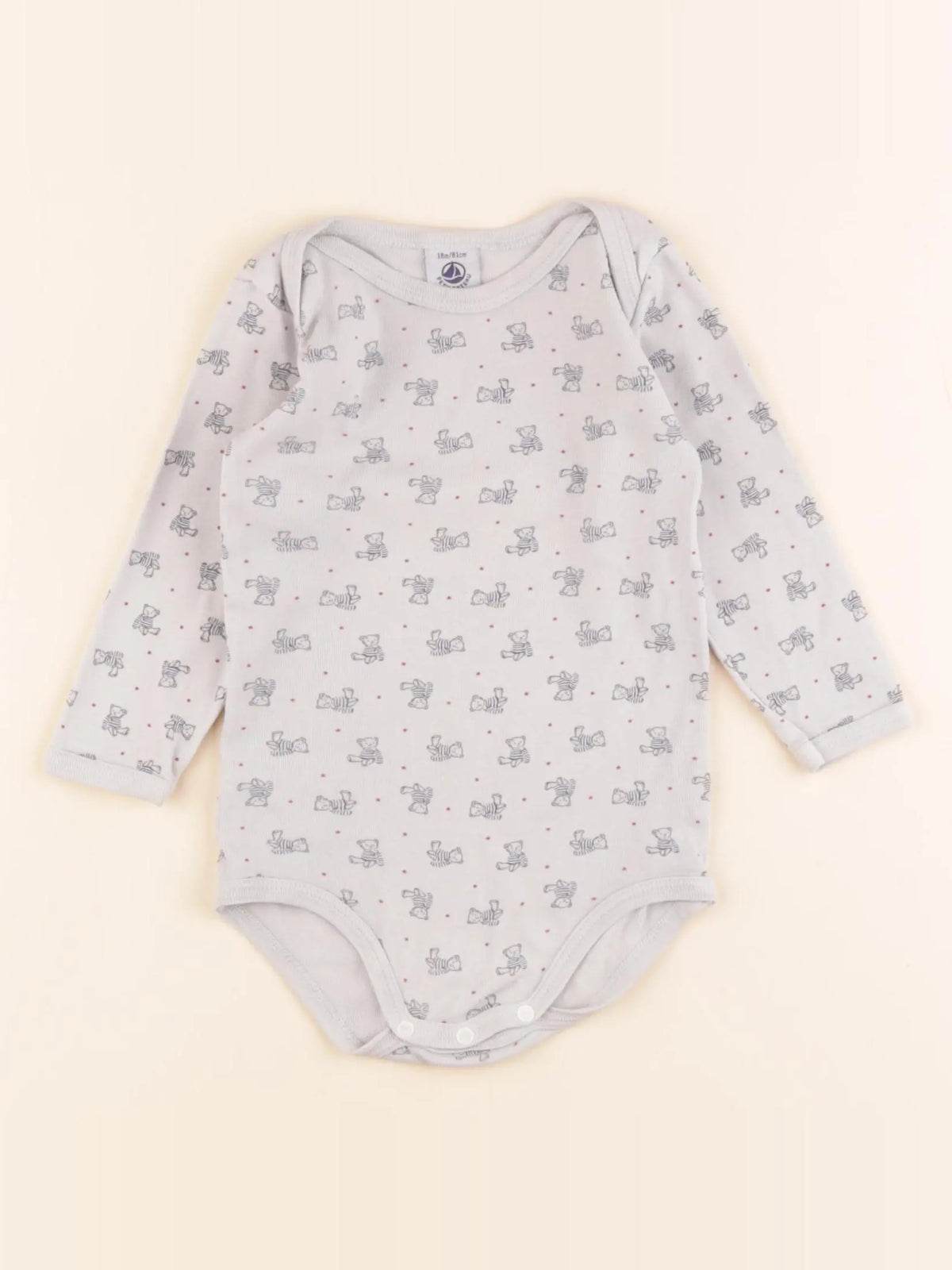 Petit Bateau - body bleu - 18 mois