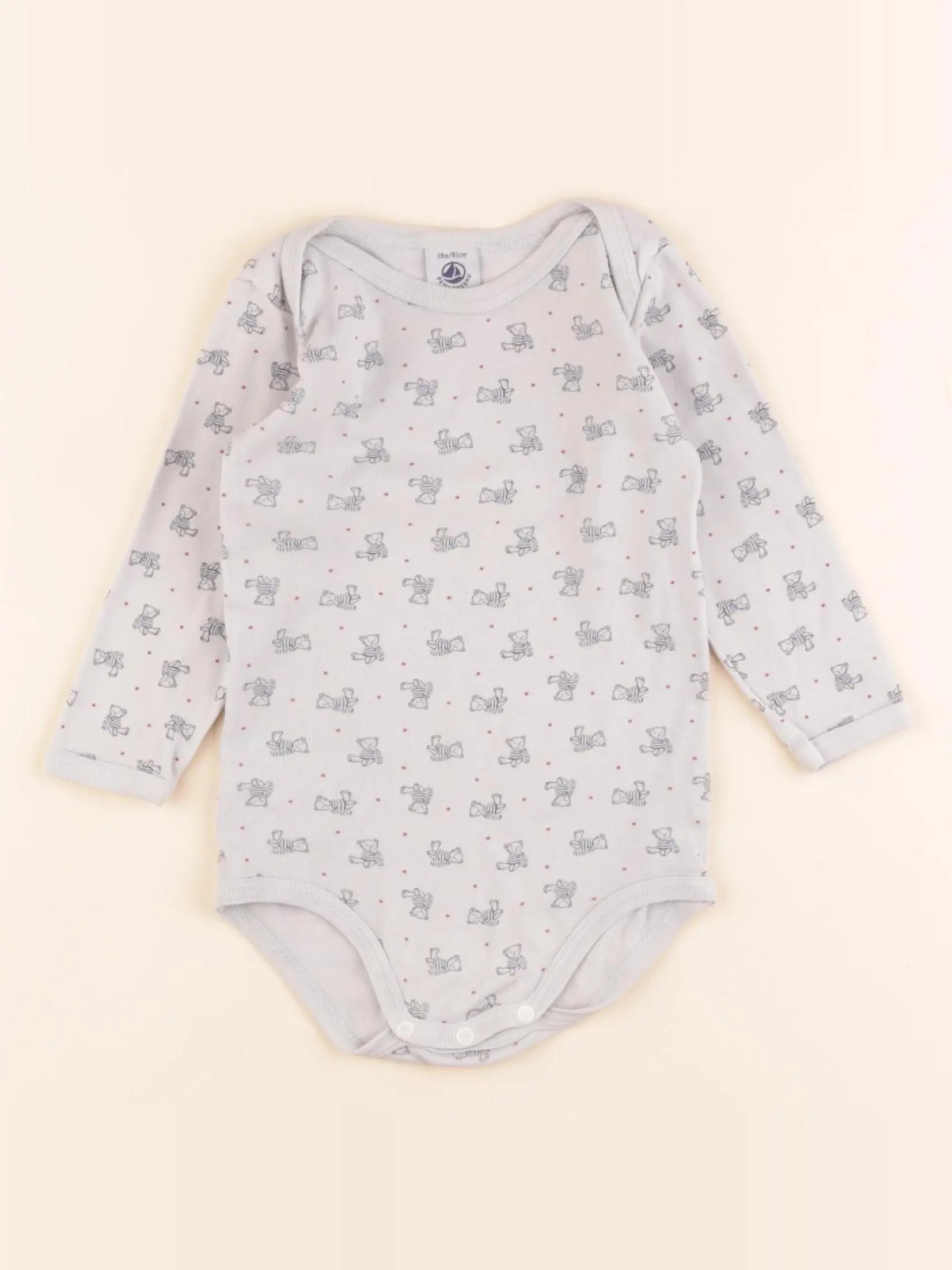 Petit Bateau - body bleu - 18 mois