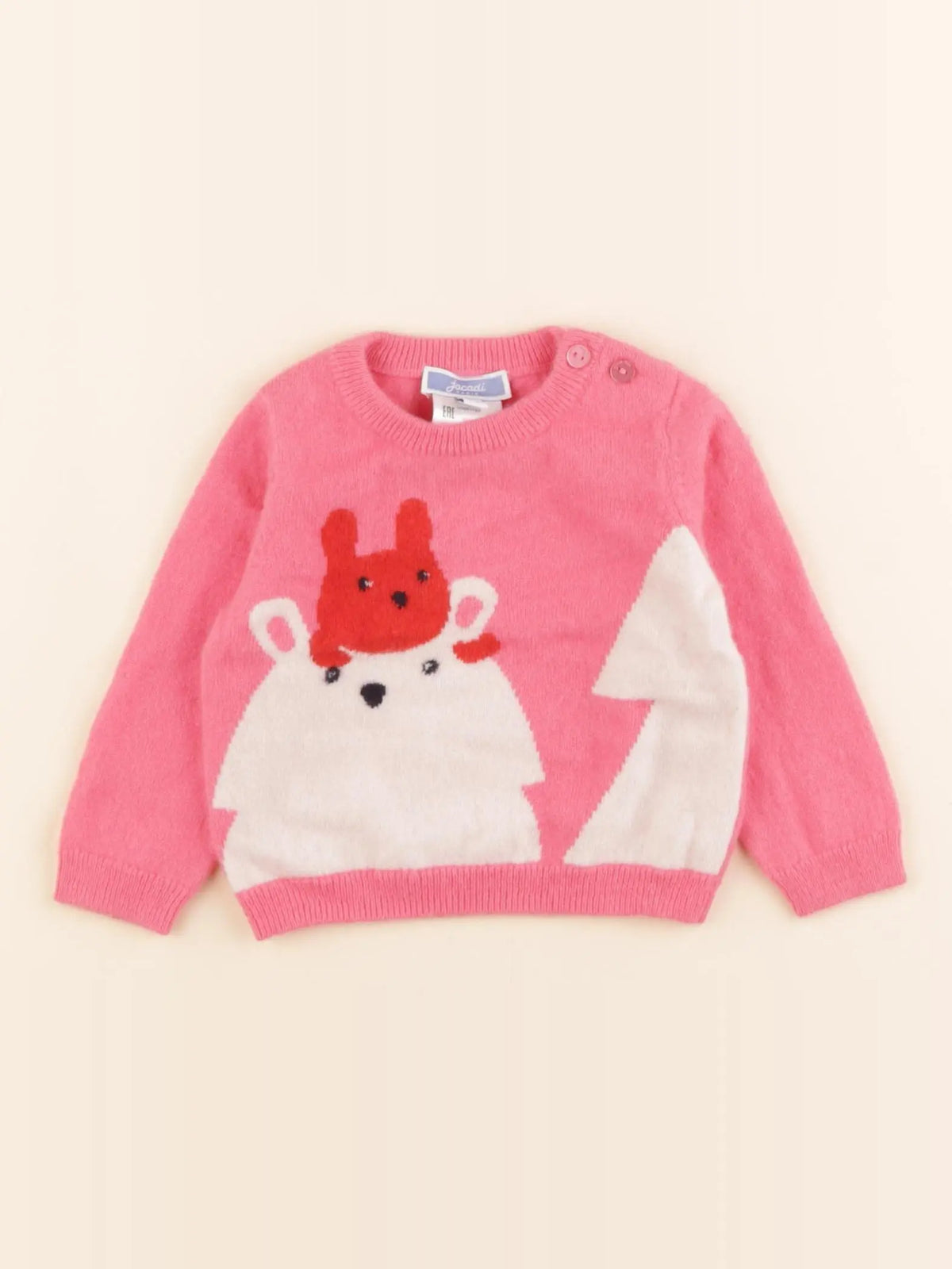 Jacadi - pull rose - 6 mois