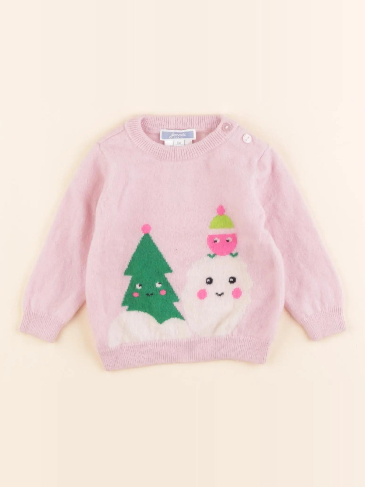 Jacadi - pull rose - 6 mois