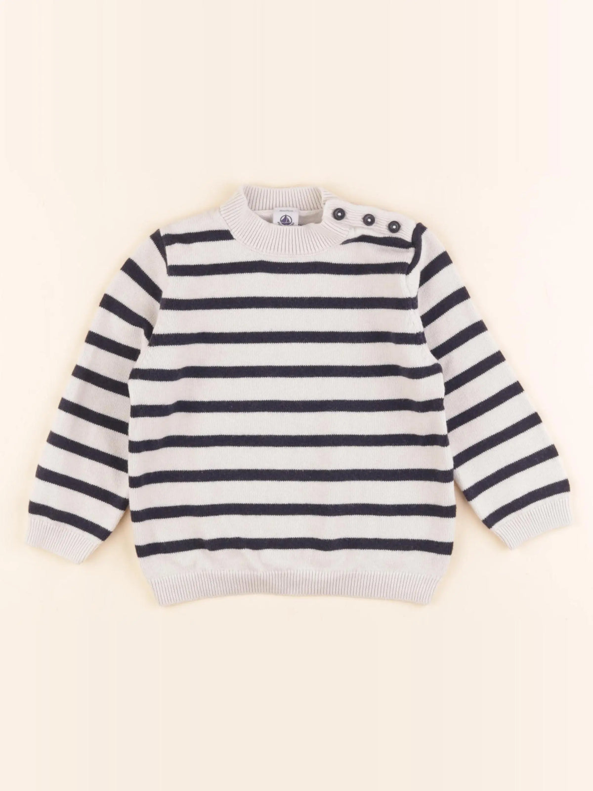 Petit Bateau - pull beige, bleu - 36 mois
