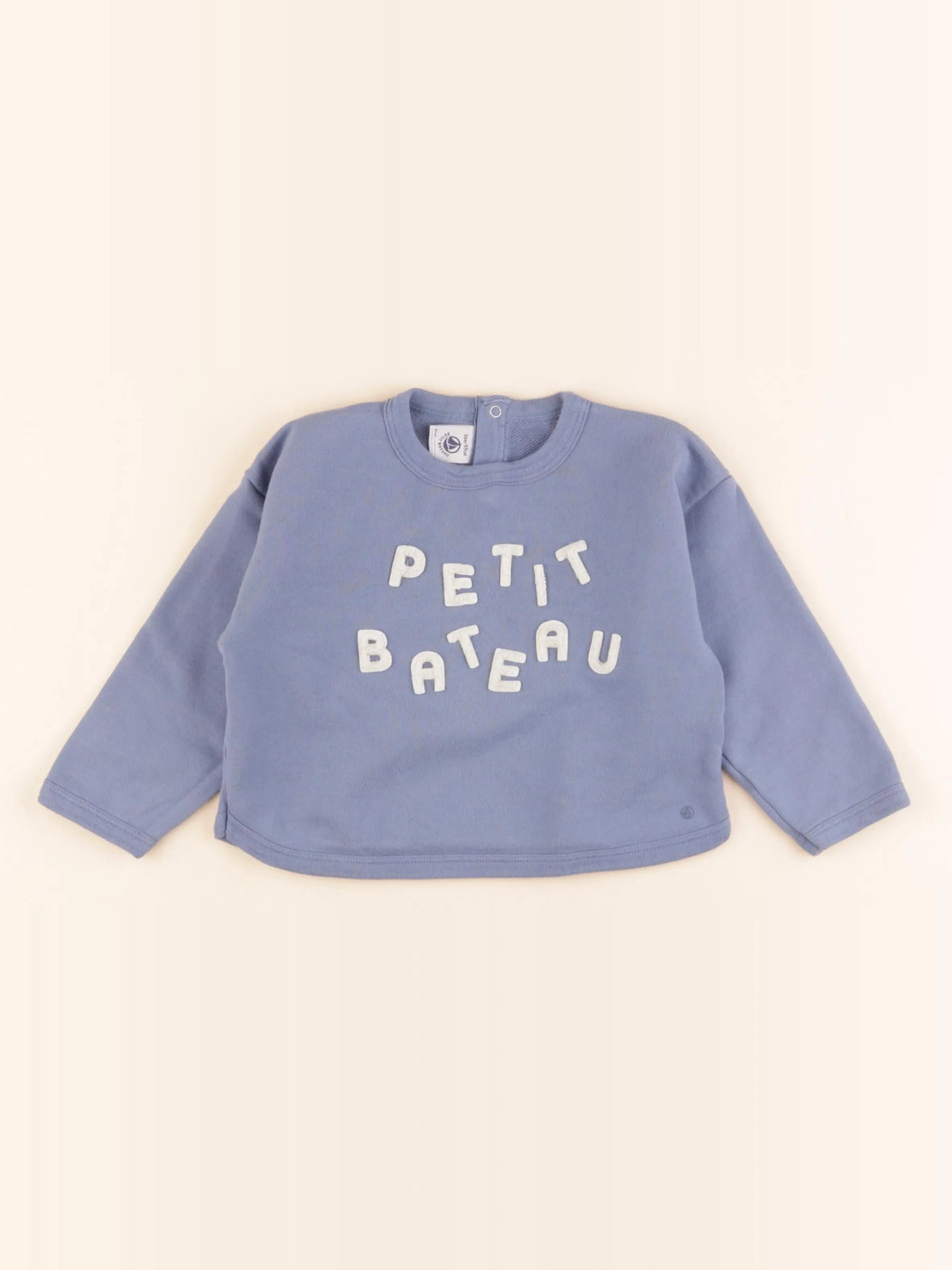 Petit Bateau - sweat bleu - 36 mois
