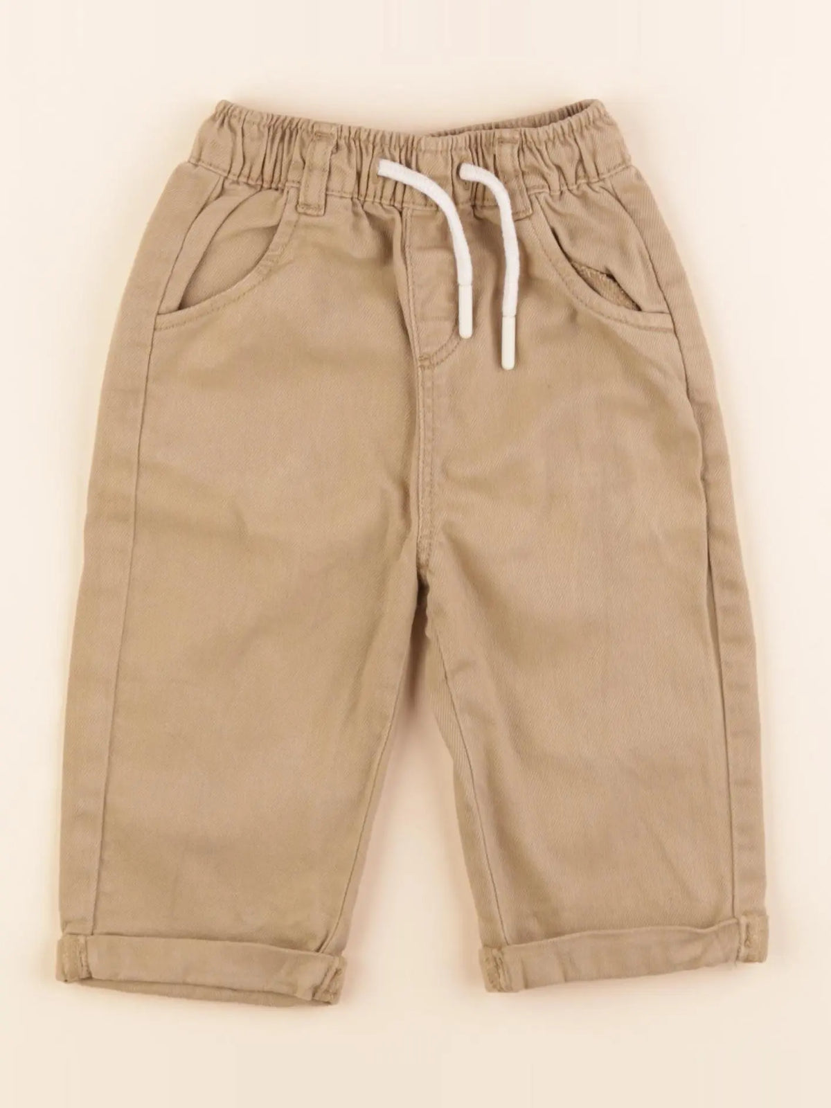 Vertbaudet - pantalon marron - 9 mois