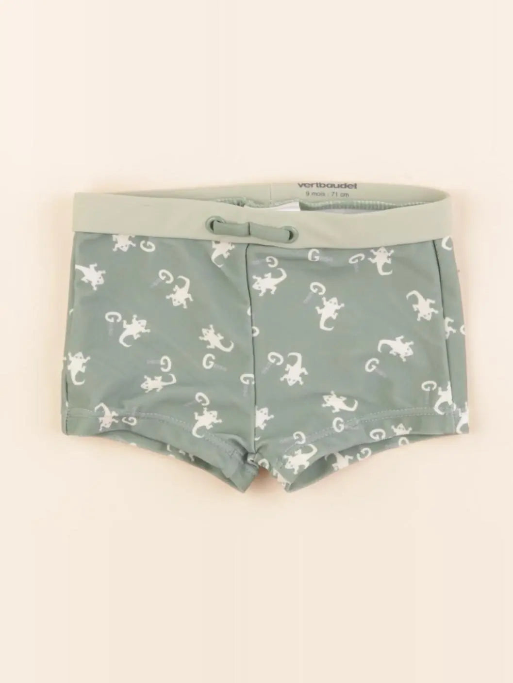 Vertbaudet - maillot de bain vert - 9 mois