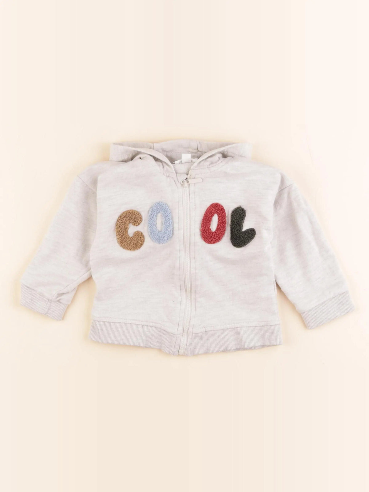 Vertbaudet - sweat beige - 18 mois