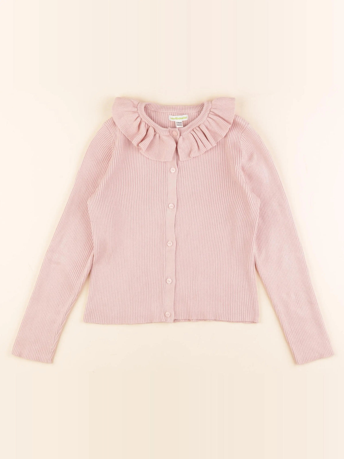 Vertbaudet - gilet rose - 8 ans