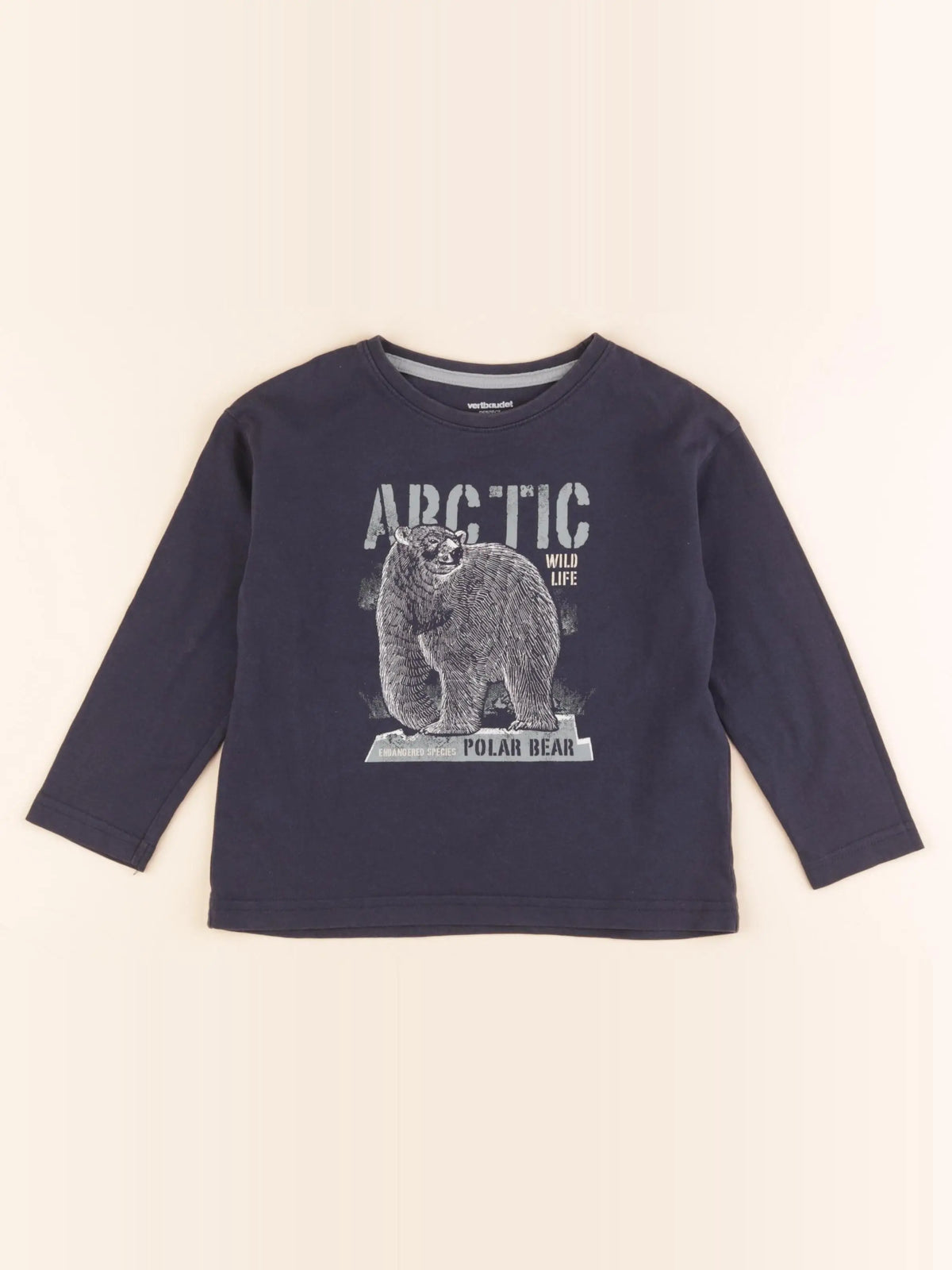 Vertbaudet - tee-shirt bleu - 4 ans