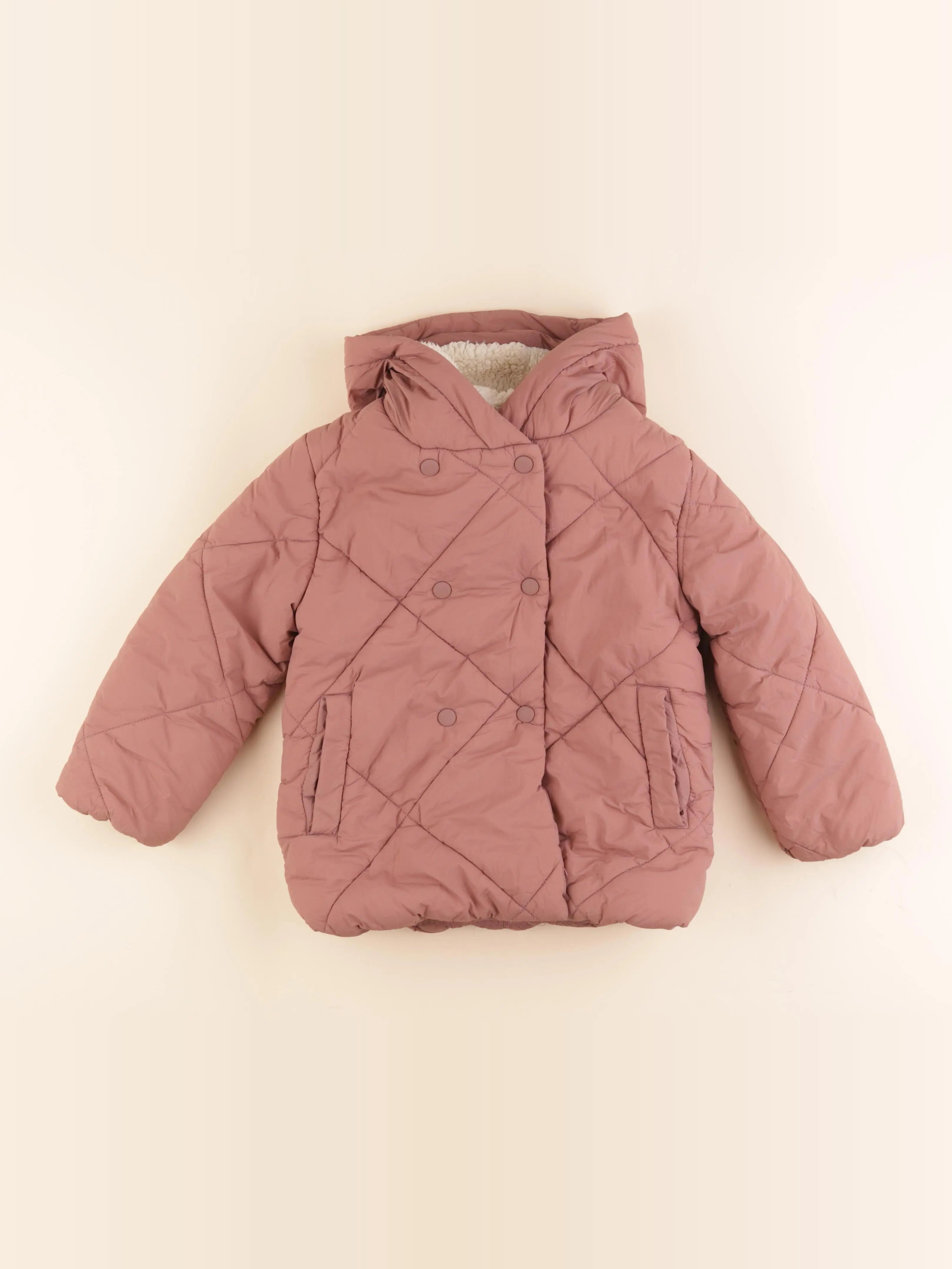 Vertbaudet - doudoune rose - 6 ans