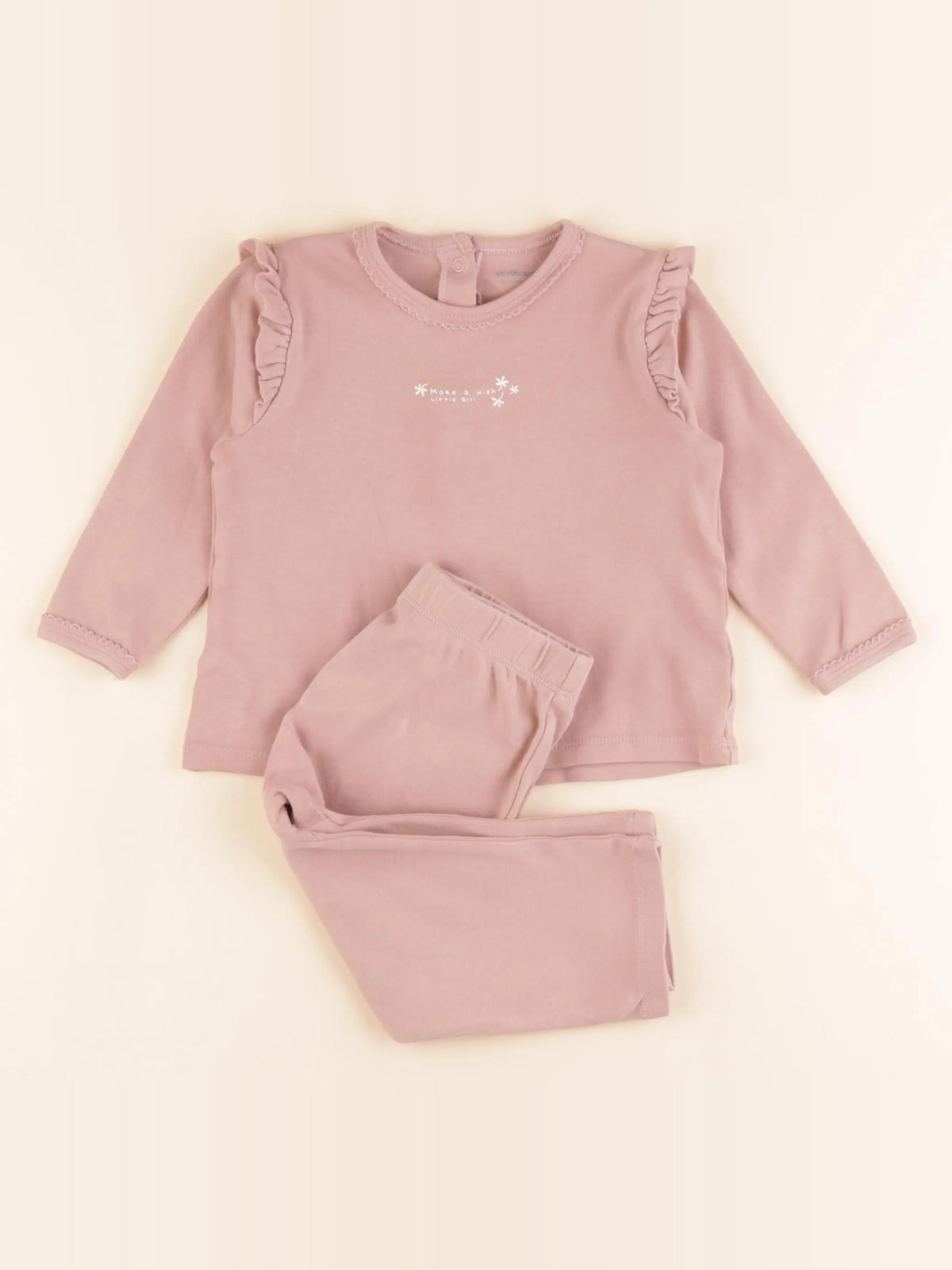 Vertbaudet - pyjama coton rose - 24 mois