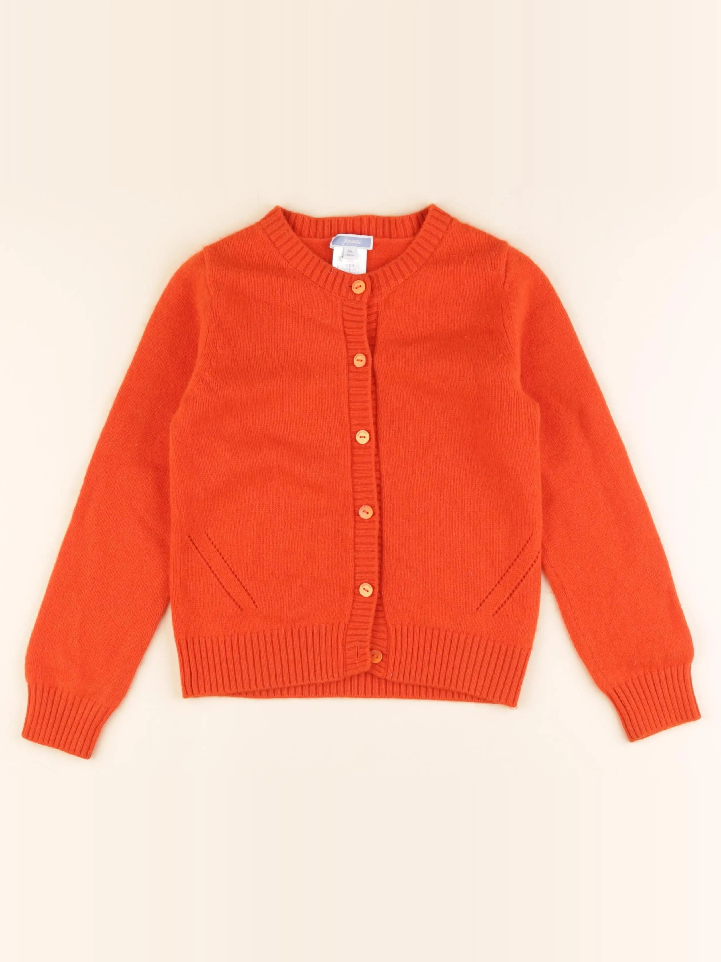 Jacadi - gilet orange - 8 ans