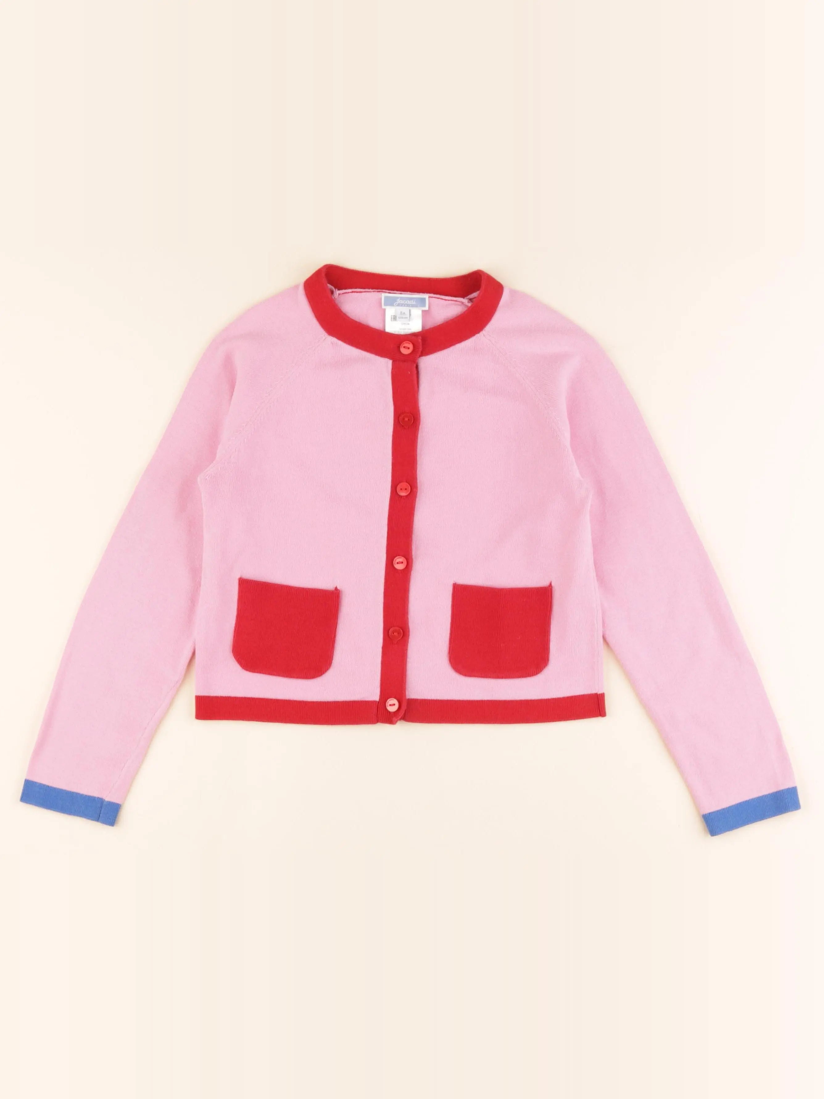 Jacadi - gilet rose - 8 ans