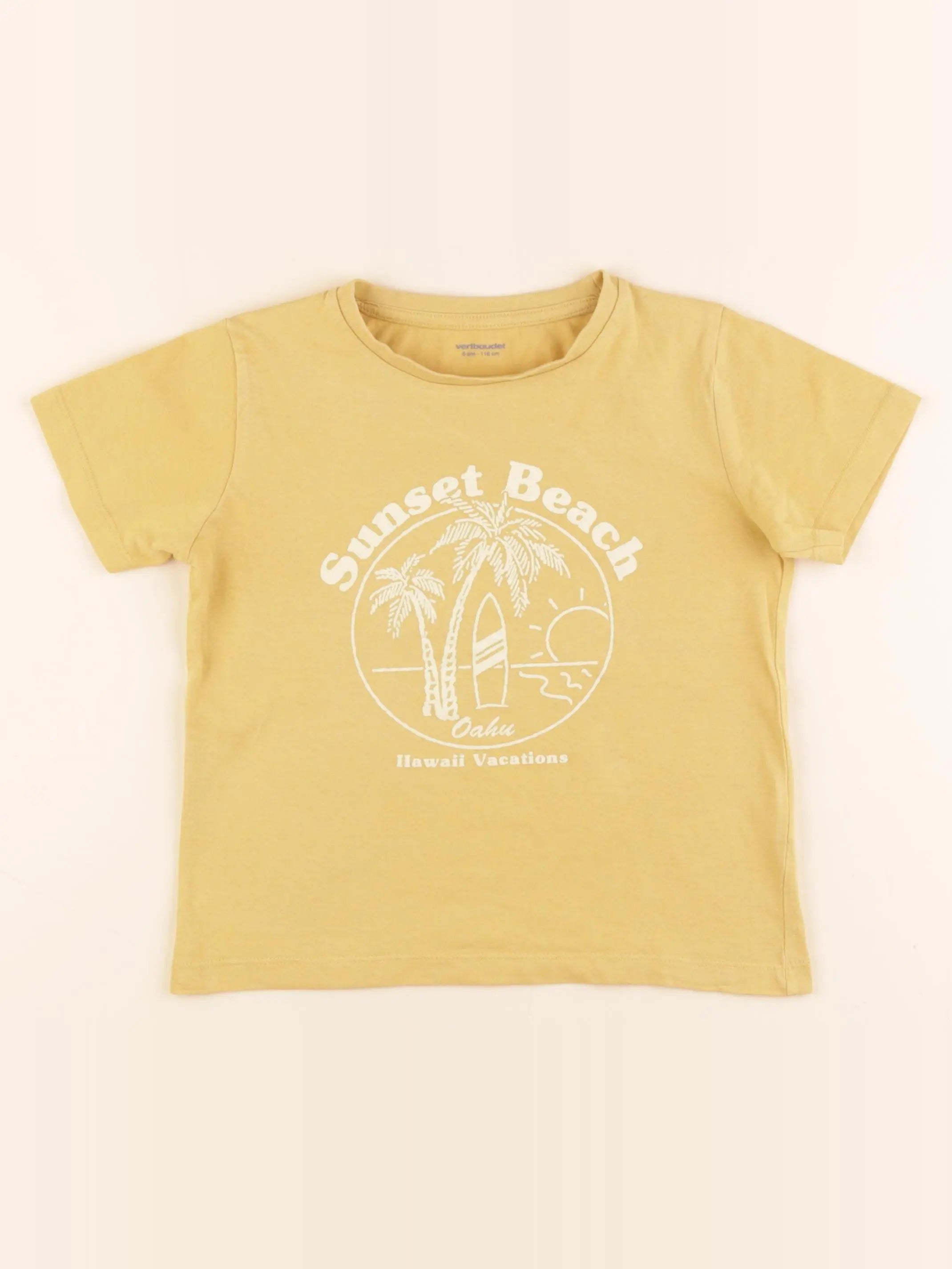 Vertbaudet - tee-shirt jaune - 6 ans