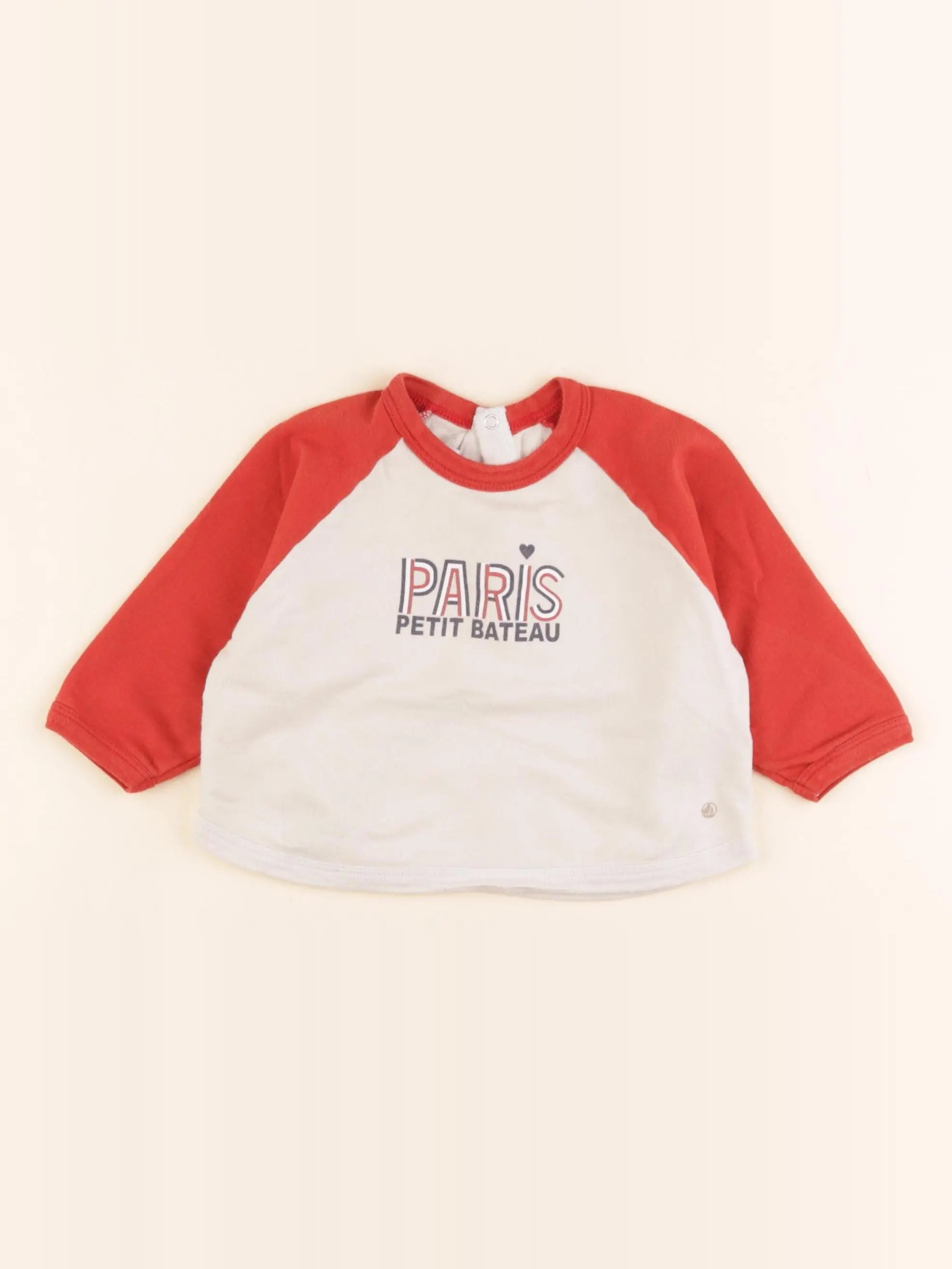 Petit Bateau - tee-shirt beige - 6 mois