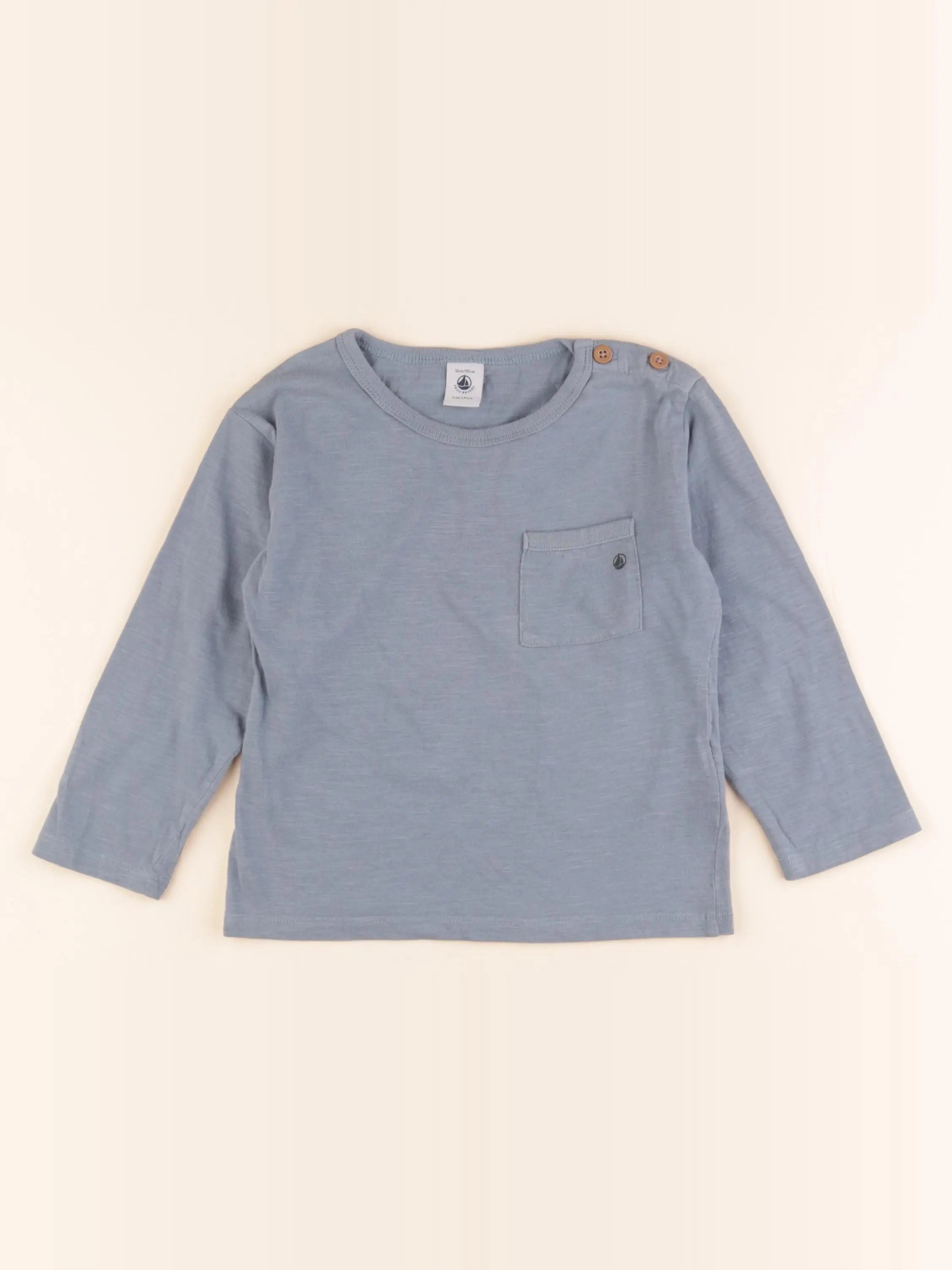 Petit Bateau - tee-shirt bleu - 36 mois