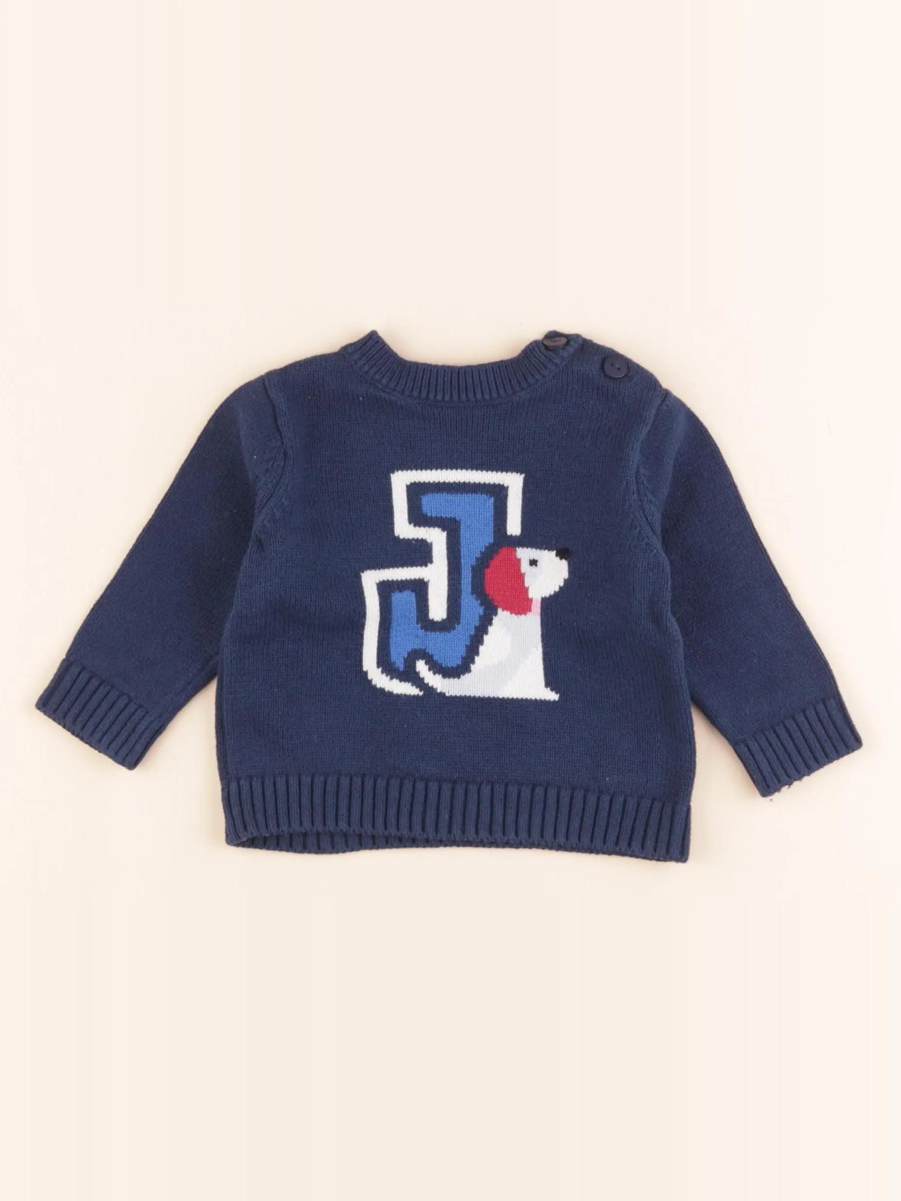Jacadi - pull bleu - 6 mois