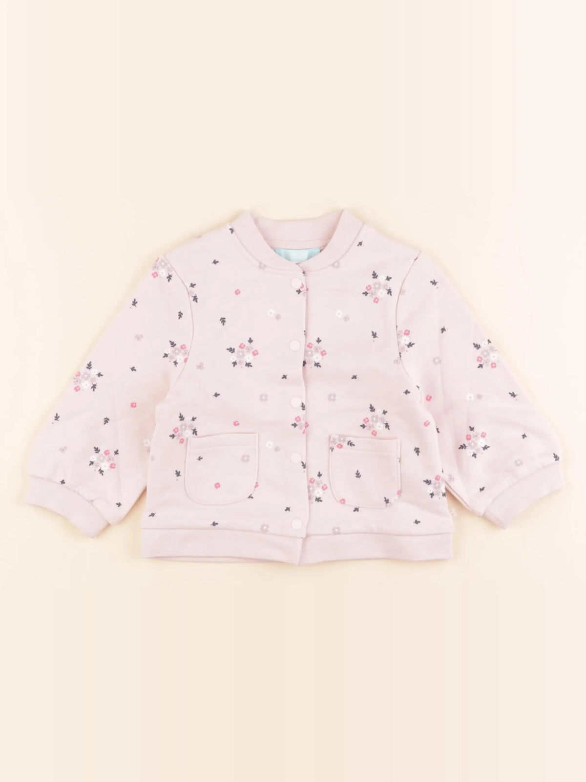 Obaïbi - gilet rose - 12 mois