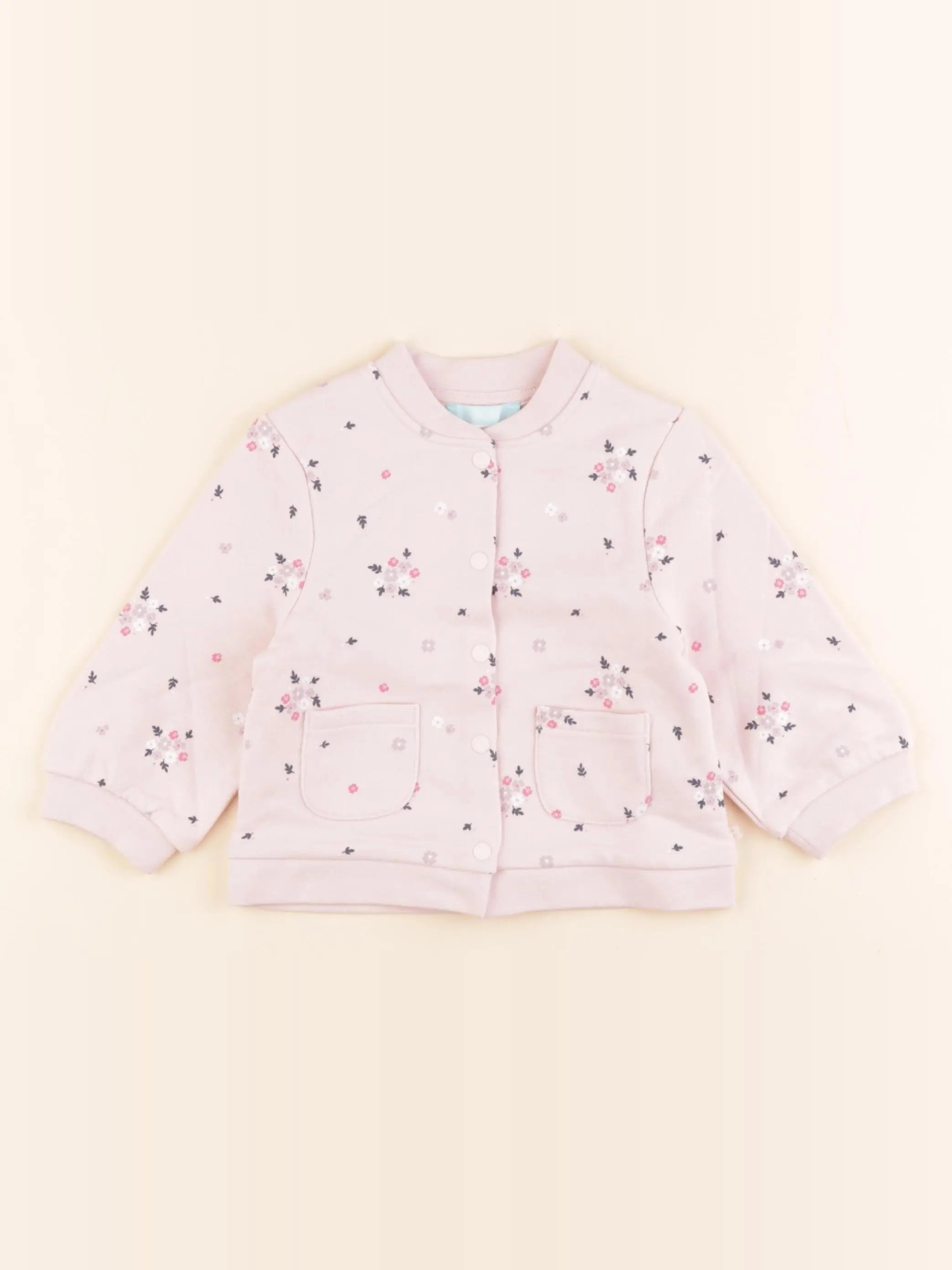 Obaïbi - gilet rose - 12 mois