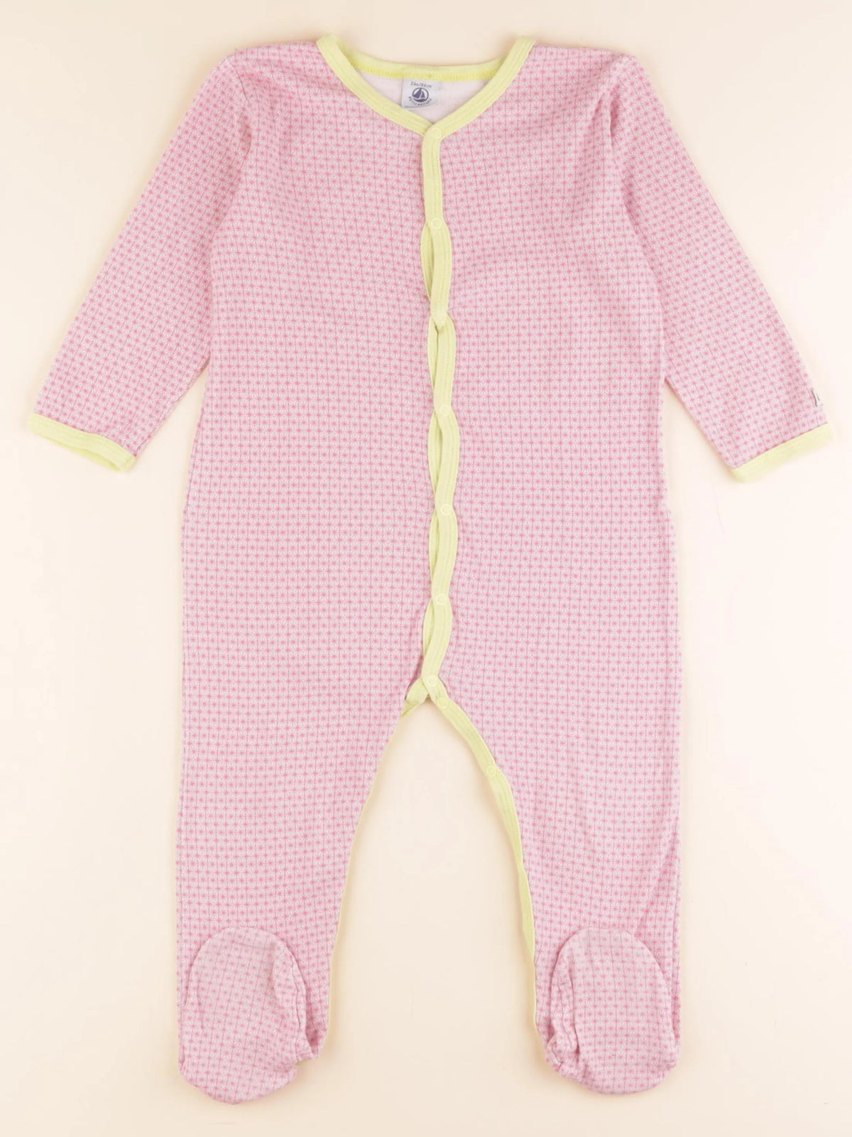 Petit Bateau - pyjama coton rose - 24 mois
