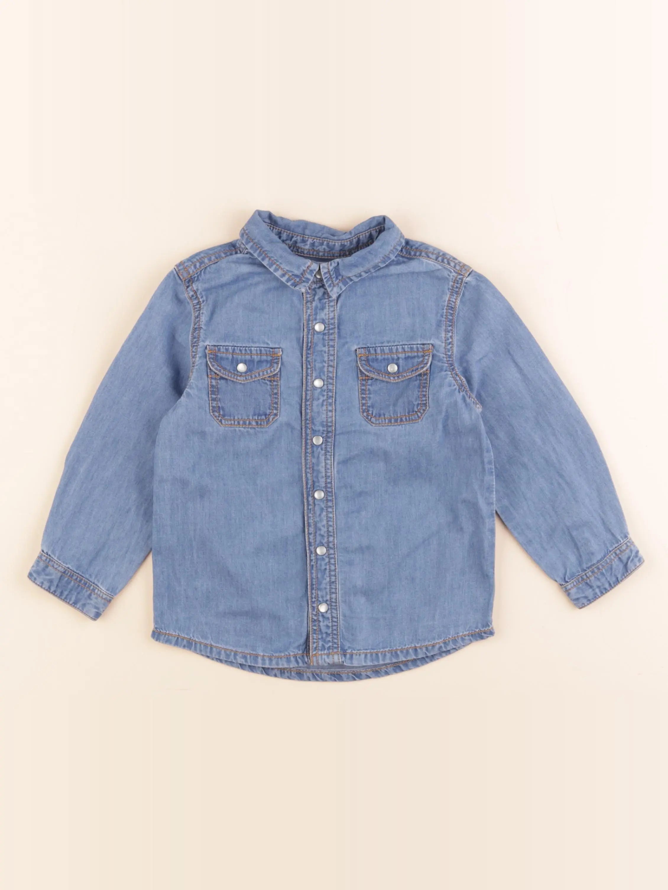 Boutchou - chemise bleu - 24 mois