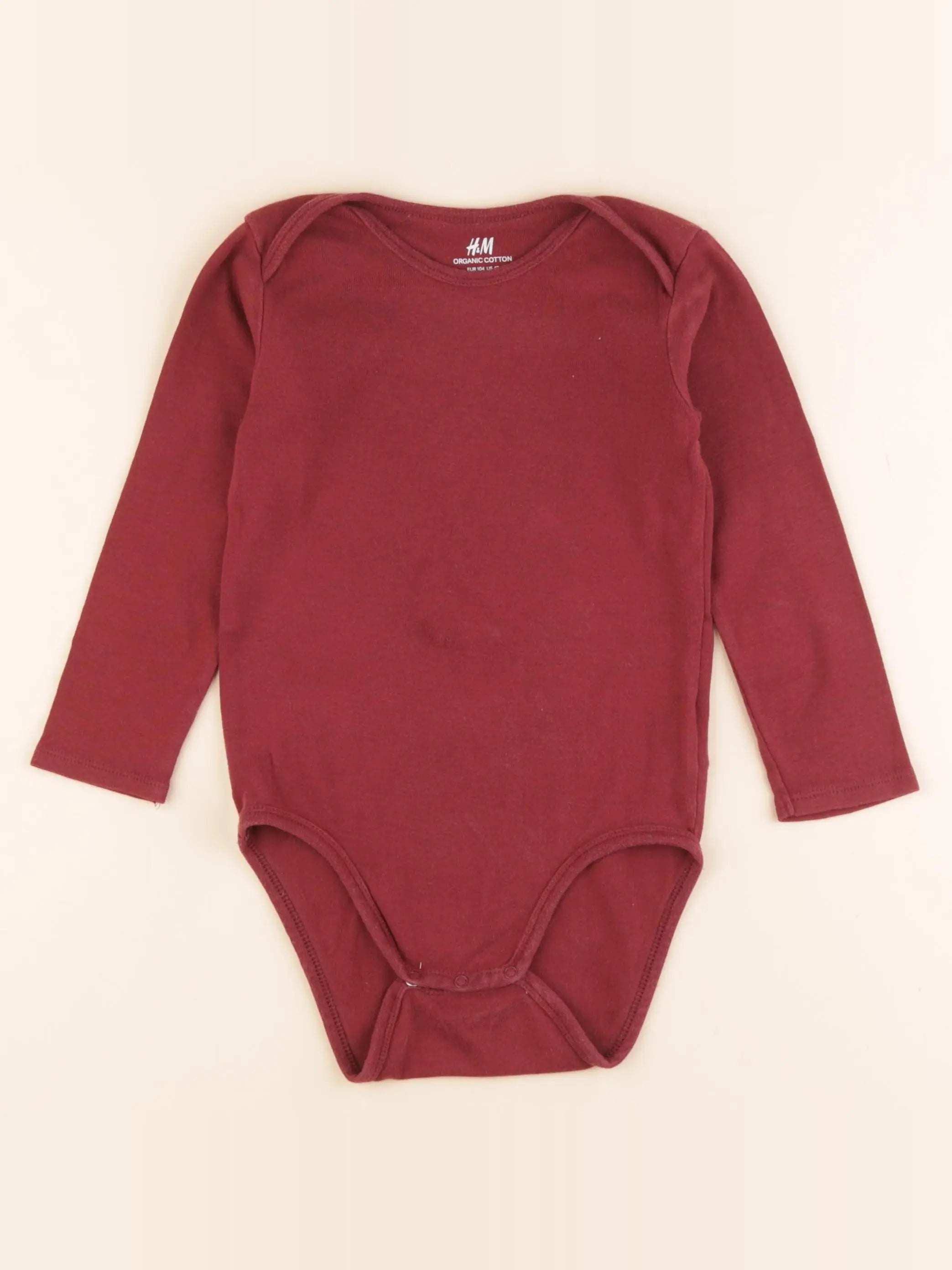 H&M - body rouge - 3/4 ans