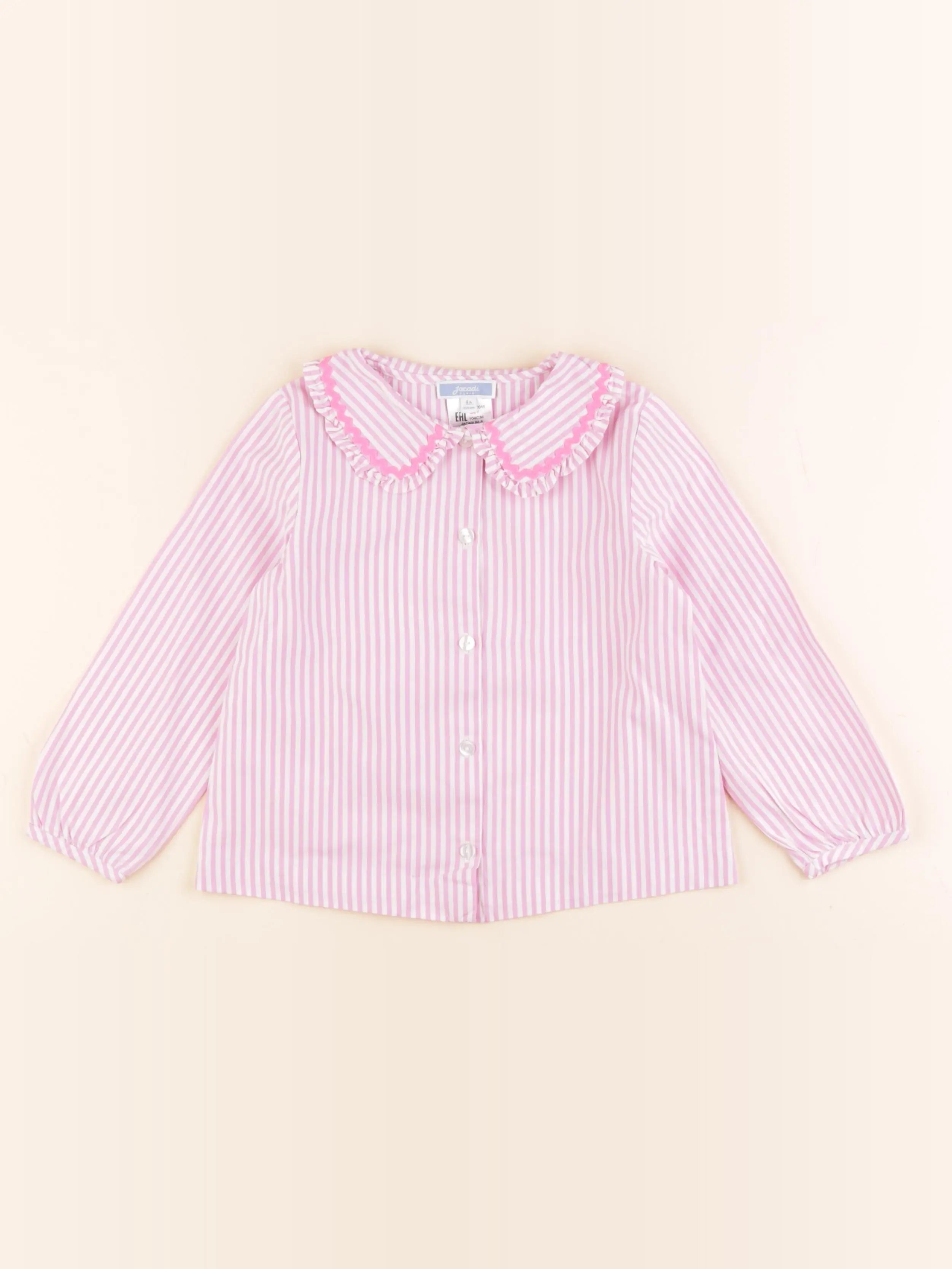Jacadi - blouse blanc, rose - 4 ans