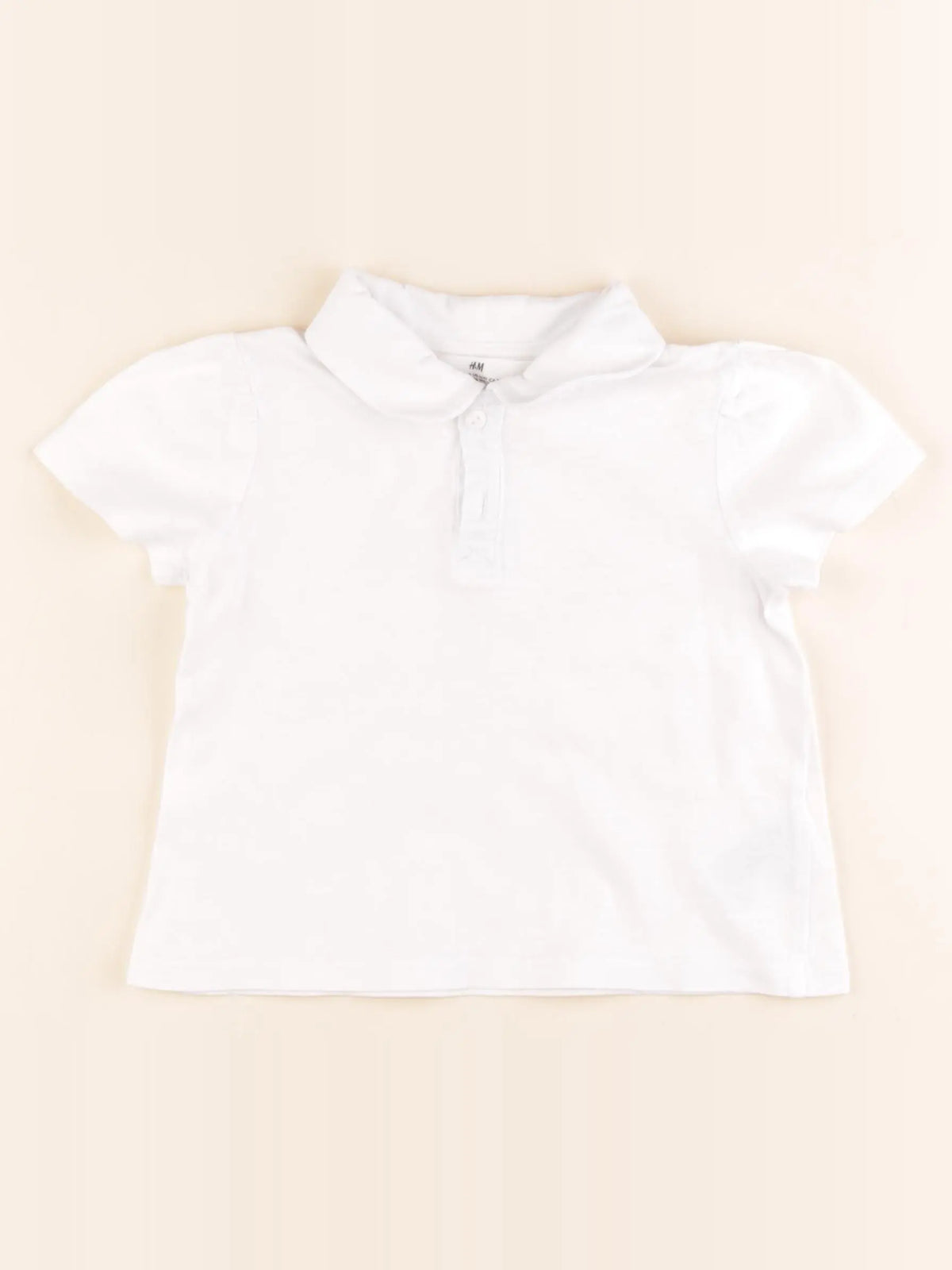 H&M - polo blanc - 3/4 ans
