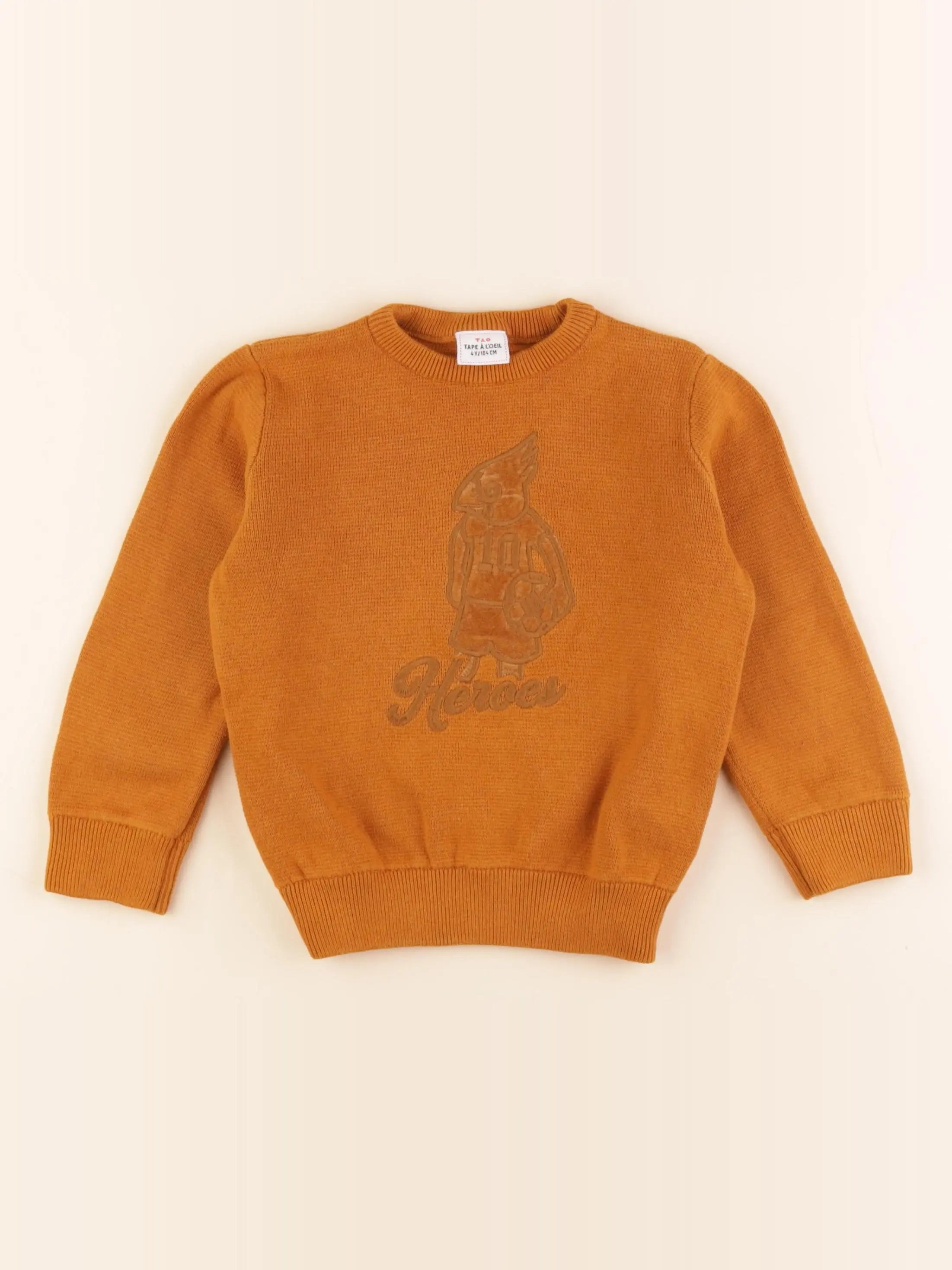Tape à l'oeil - pull orange - 4 ans