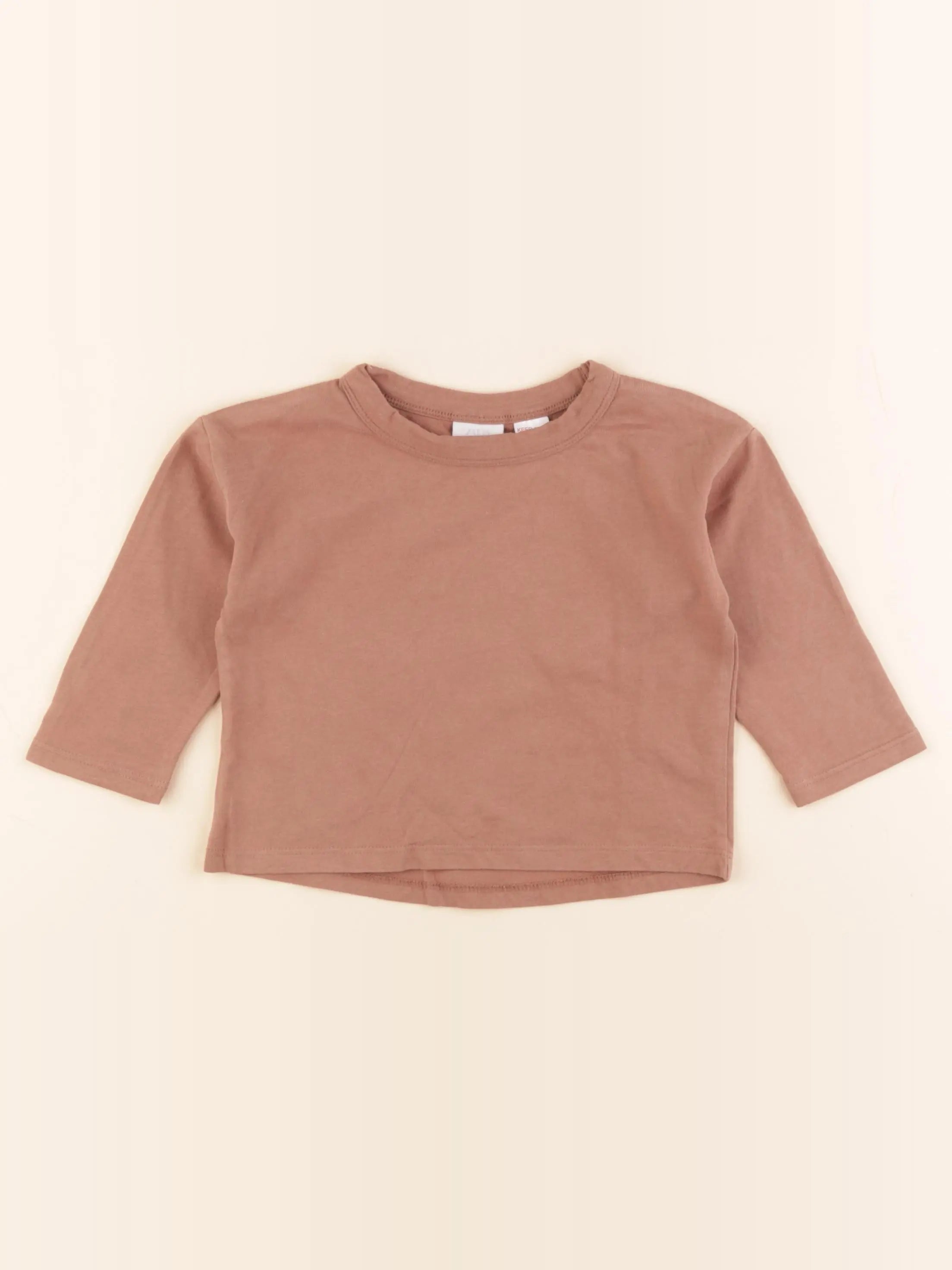 Zara - tee-shirt marron - 9/12 mois