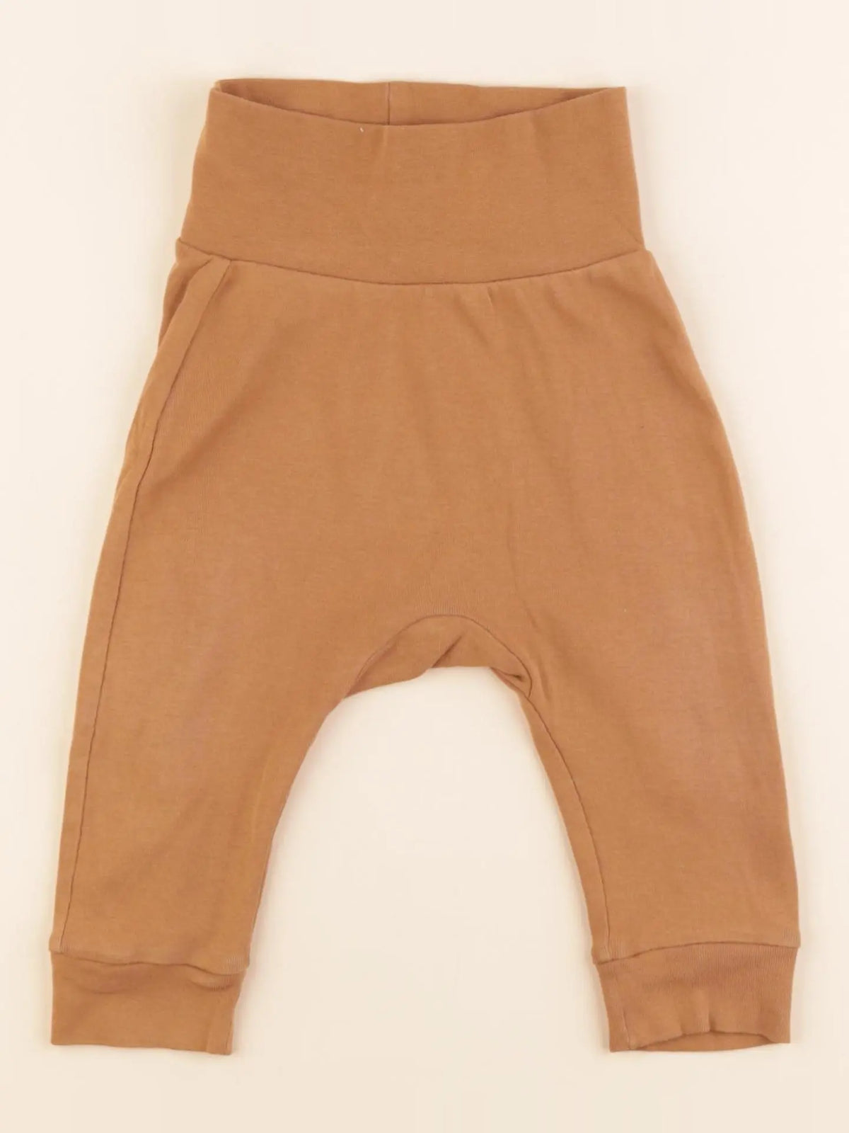 H&M - sarouel marron - 6/9 mois