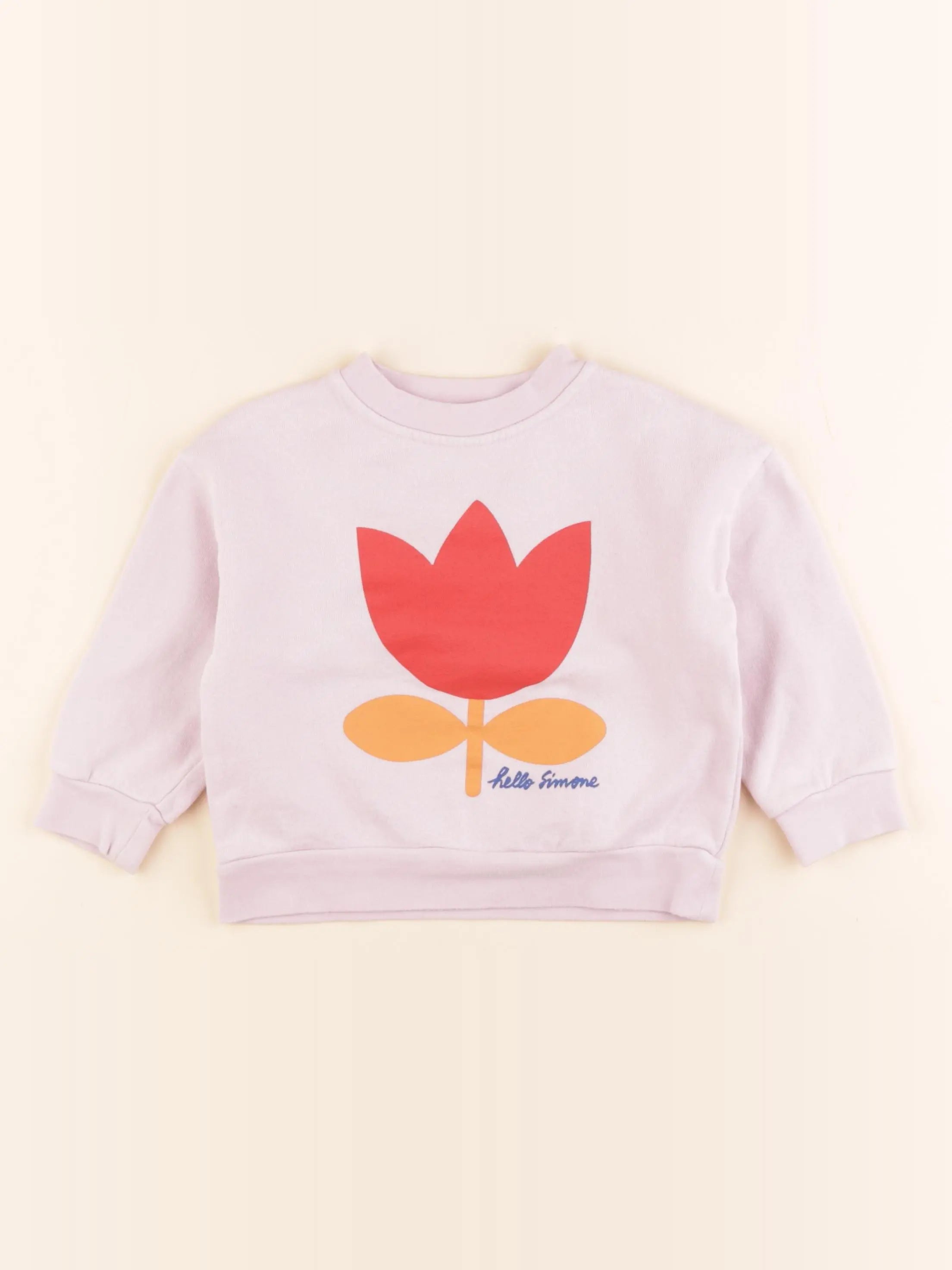 Hello Simone - sweat rose - 3 ans