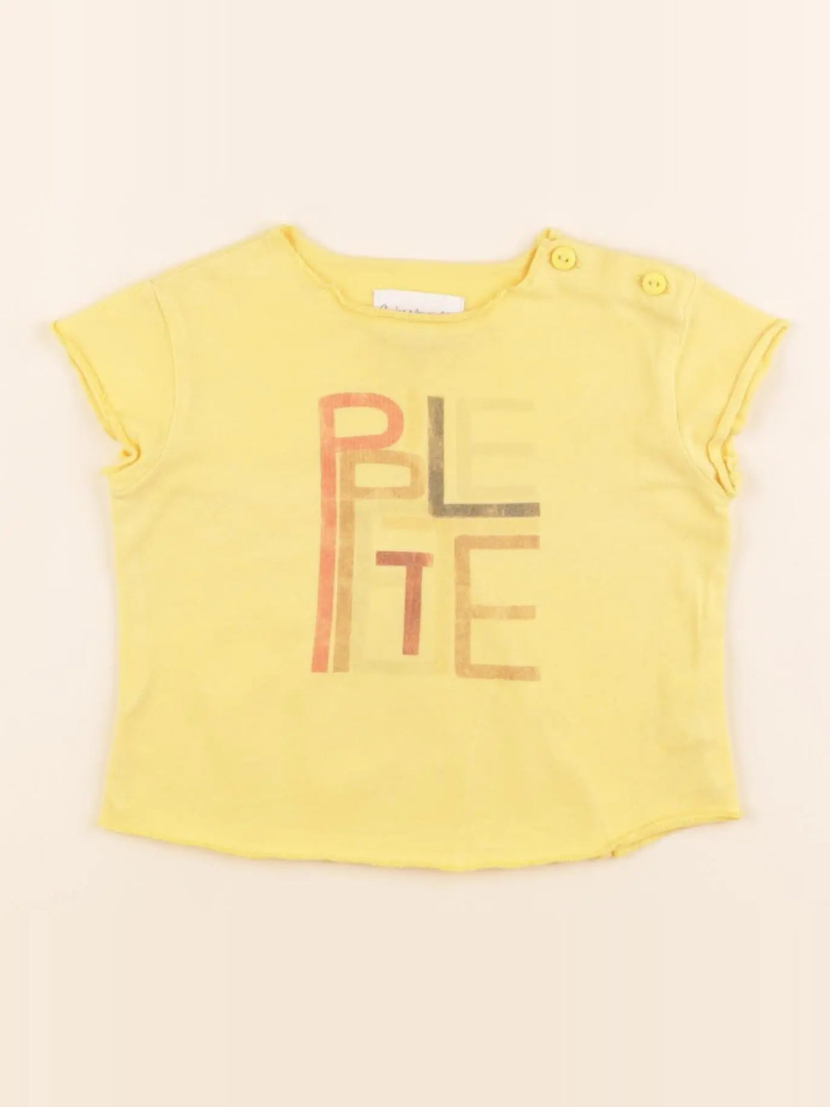 Arsène et les pipelettes - tee-shirt jaune - 12 mois