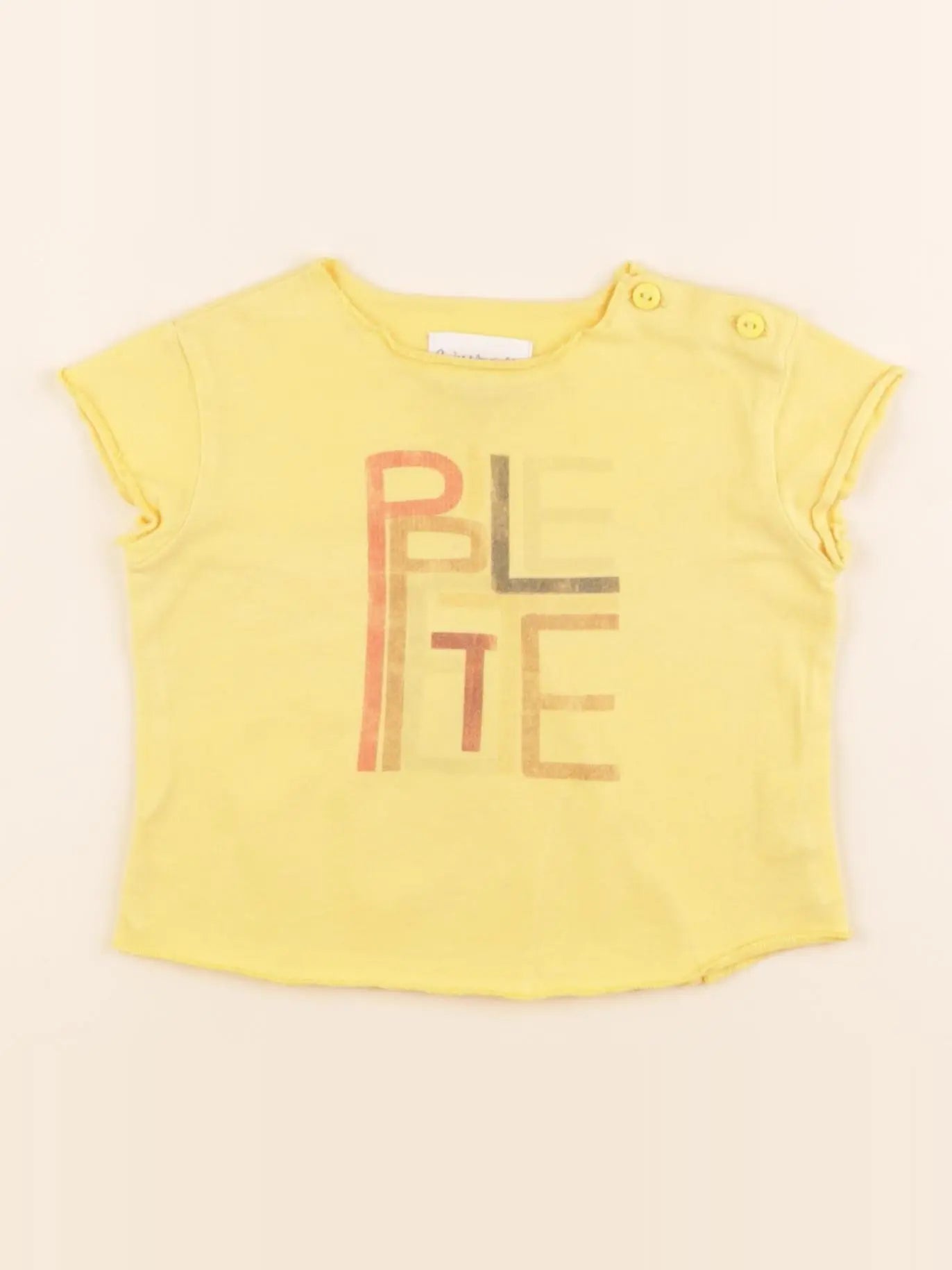 Arsène et les pipelettes - tee-shirt jaune - 12 mois