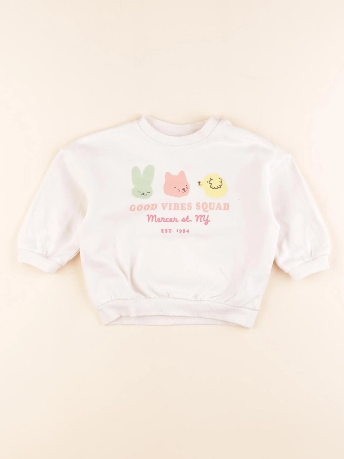 H&M - sweat beige - 9/12 mois