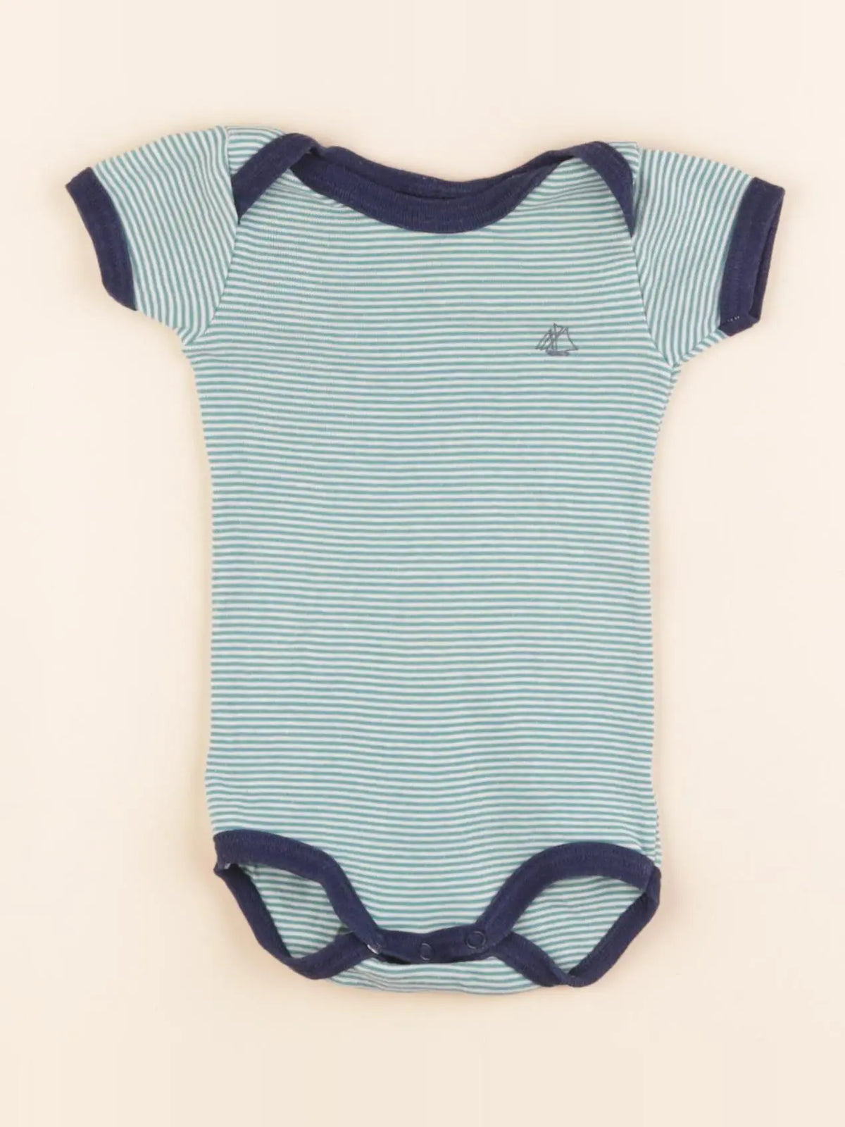 Petit Bateau - body vert - 3 mois