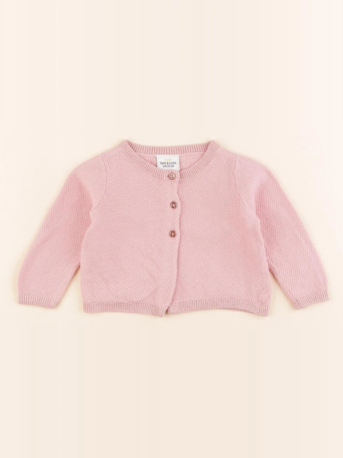 Tape à l'oeil - gilet rose, argent - 3 mois