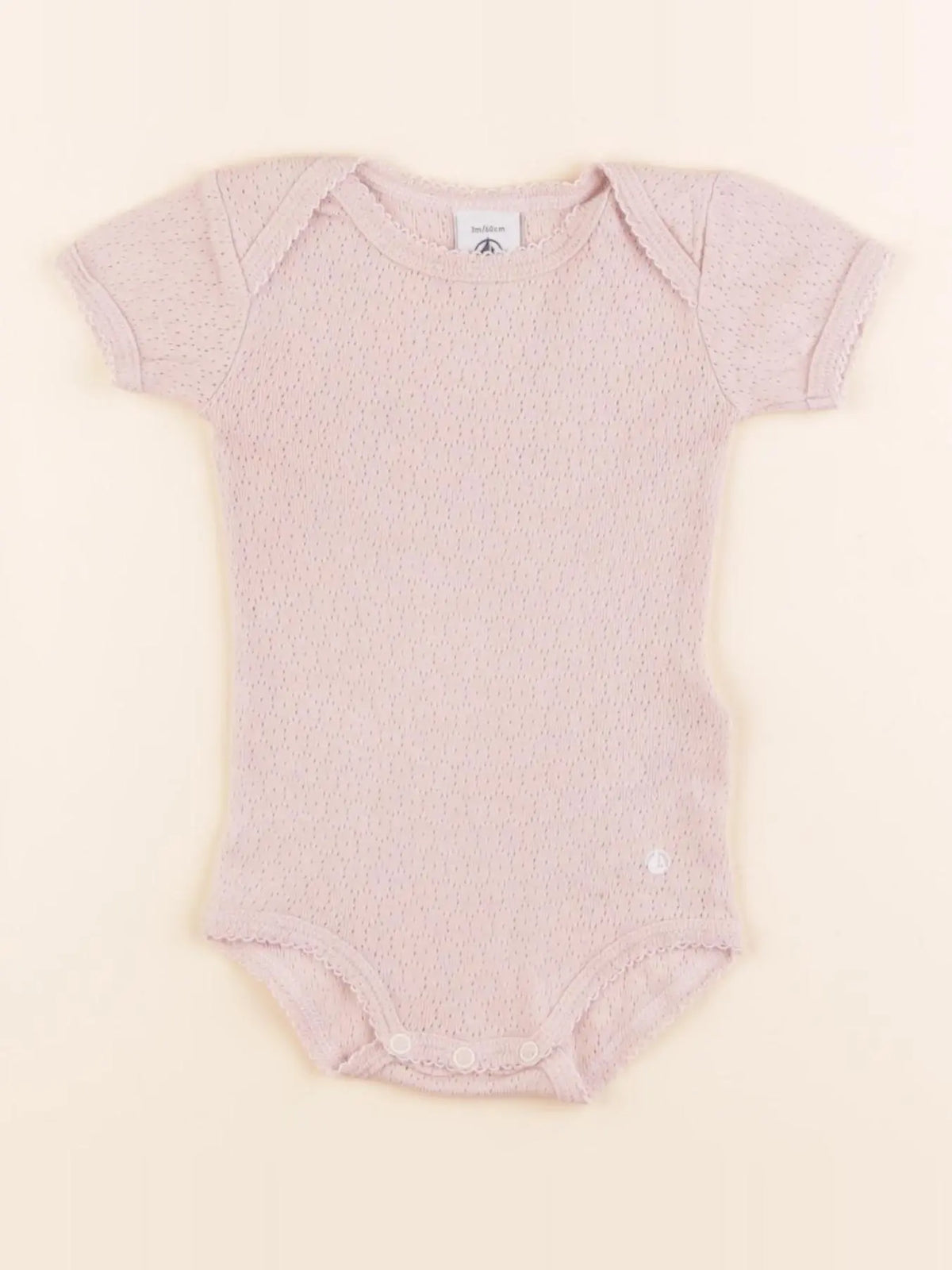 Petit Bateau - body rose - 3 mois