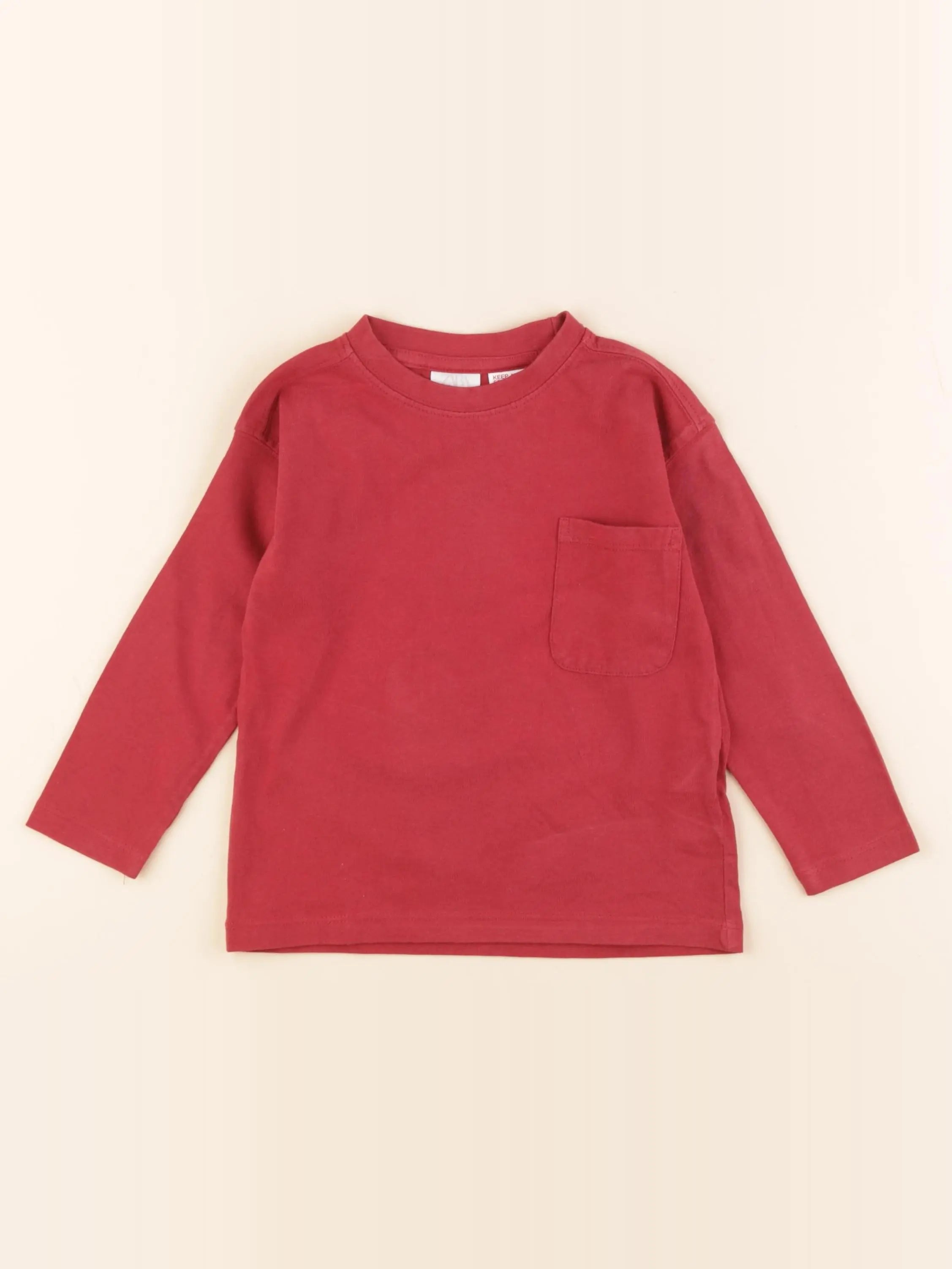 Zara - tee-shirt rouge - 2 ans