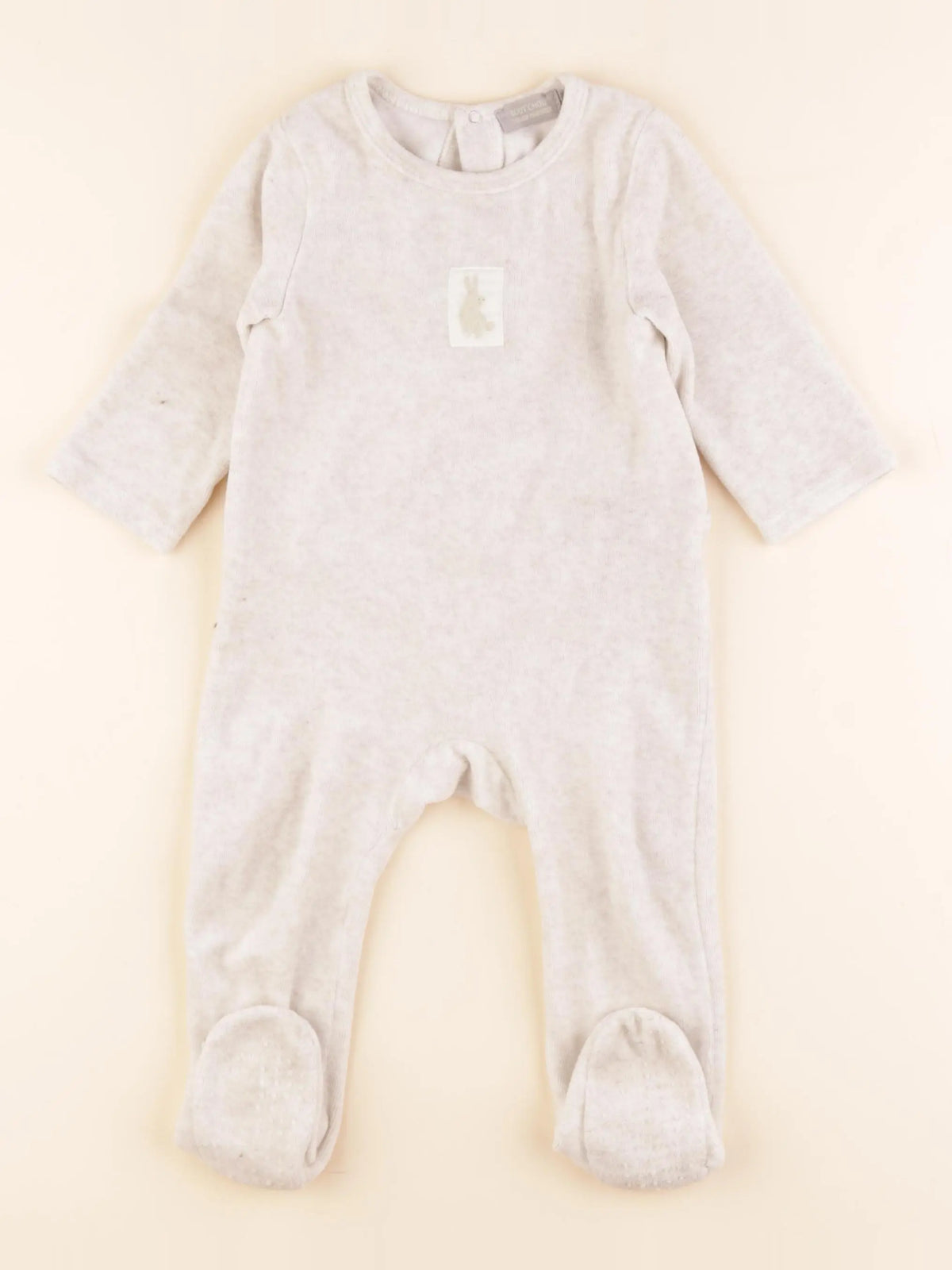 Boutchou - pyjama velours beige - 12 mois