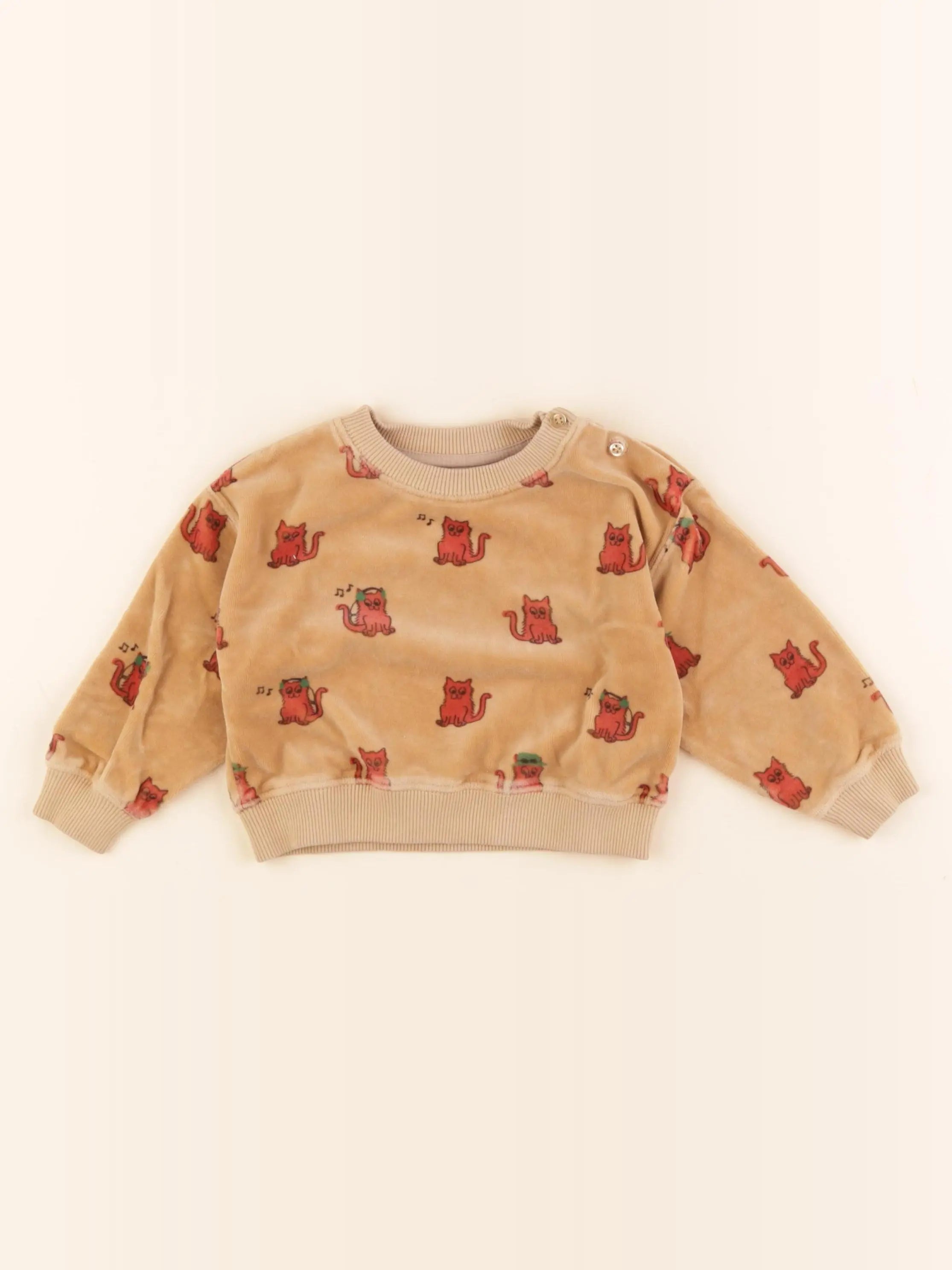 Emile et Ida - sweat marron - 12 mois