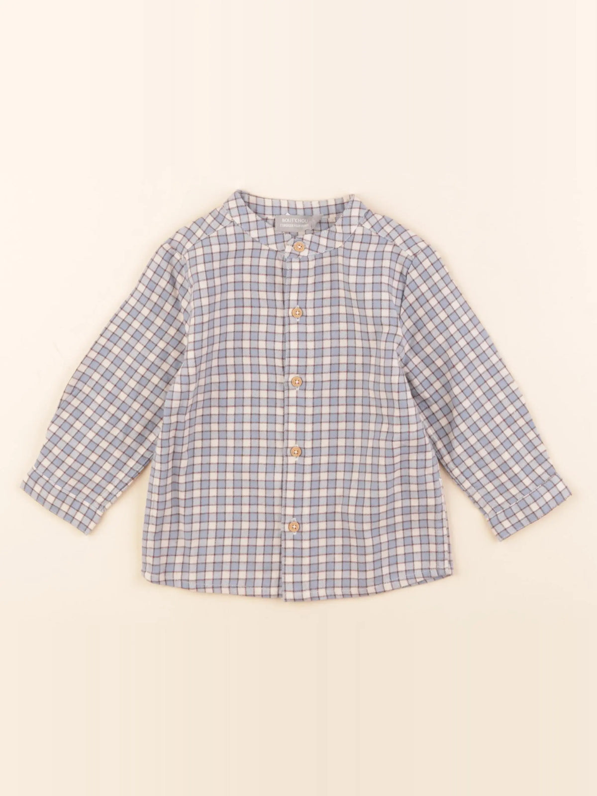 Boutchou - chemise bleu - 9 mois