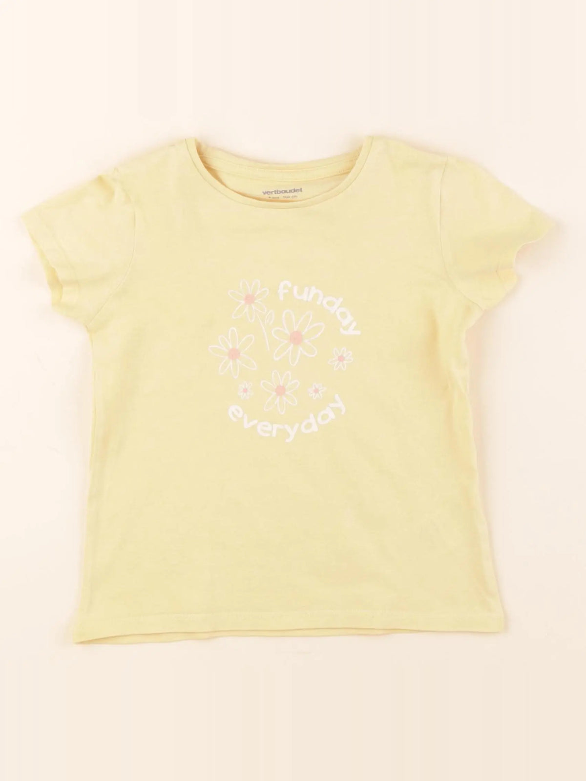 Vertbaudet - tee-shirt jaune - 4 ans