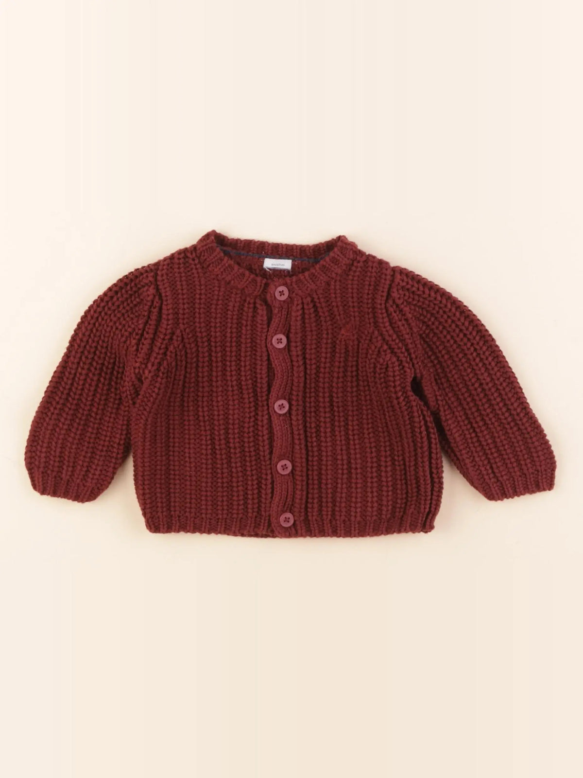 Petit Bateau - gilet rouge - 6 mois