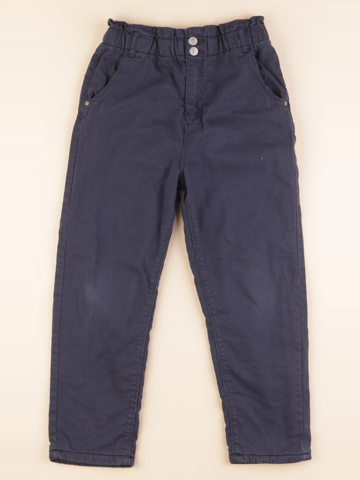 Vertbaudet - pantalon doublé bleu - 8 ans